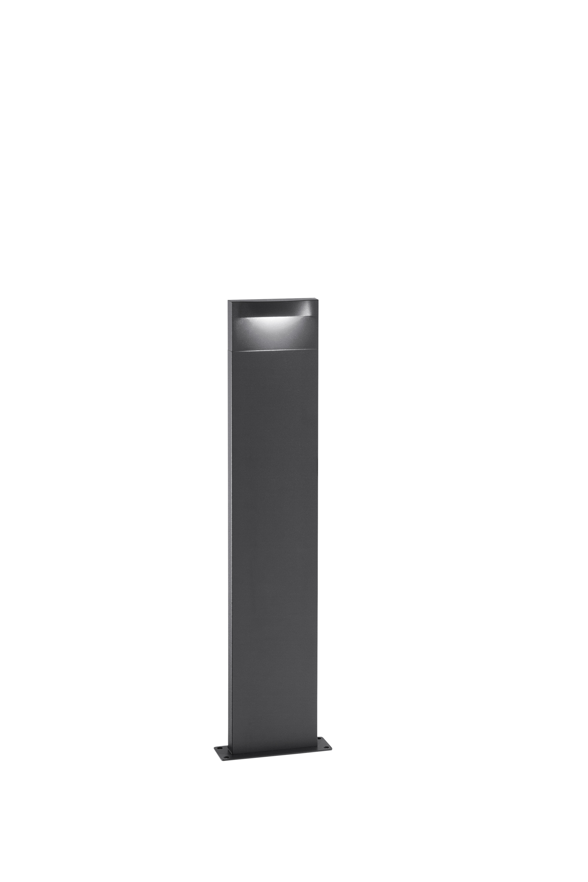 MOBULA LED outdoor bollard in anthracite aluminum 70 cm - Intec