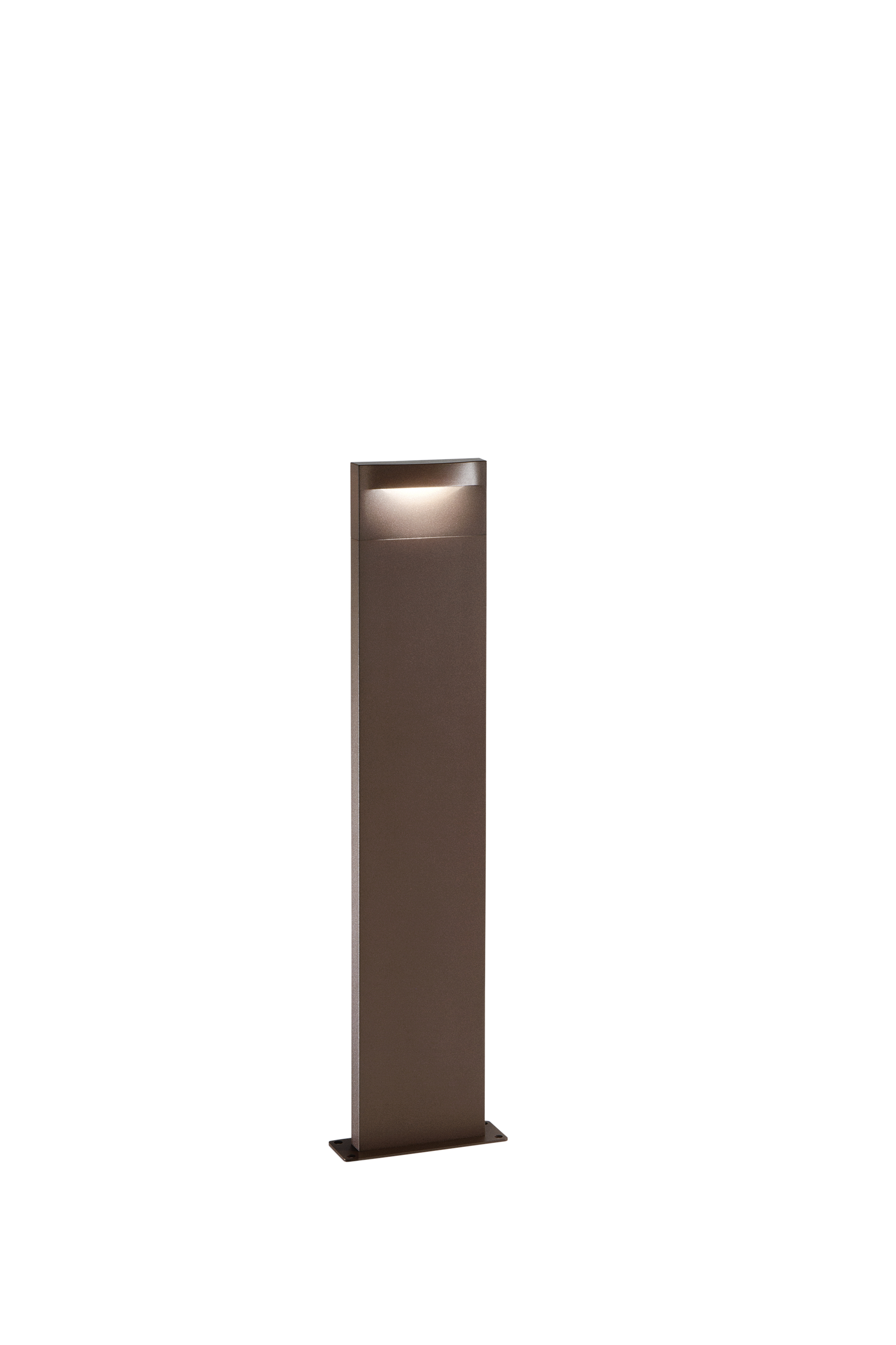 MOBULA LED outdoor bollard in bronze aluminum 70 cm - Intec