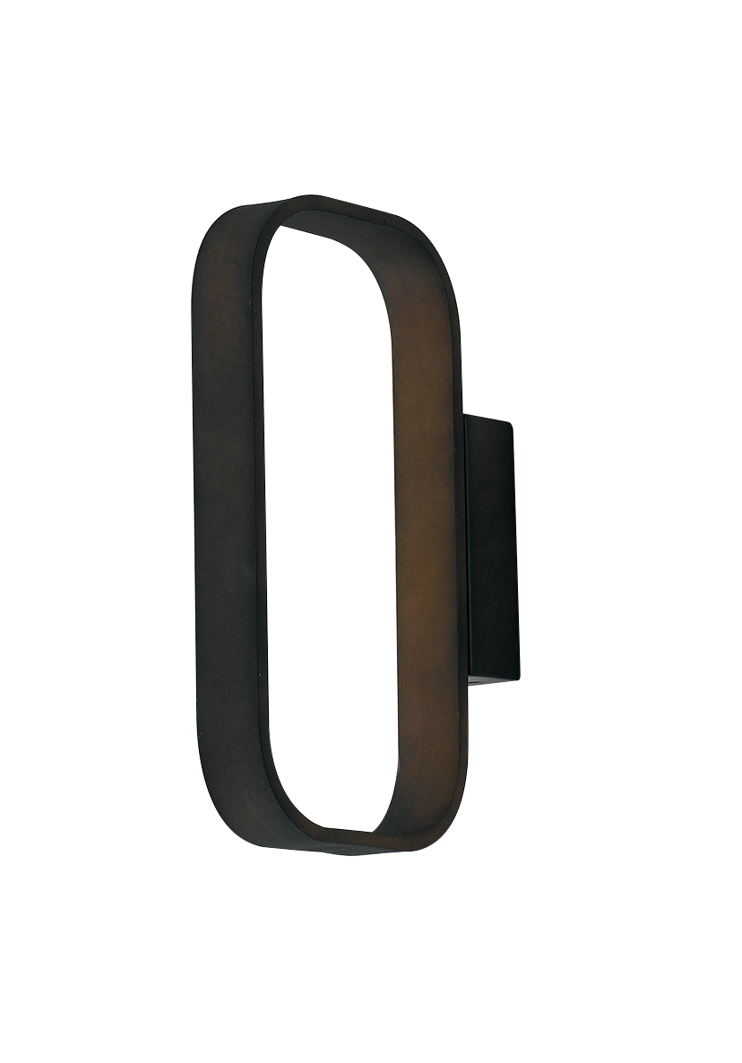 LED MOKA wall light in brown aluminium 4000K (natural light) - Luce Ambiente e Design