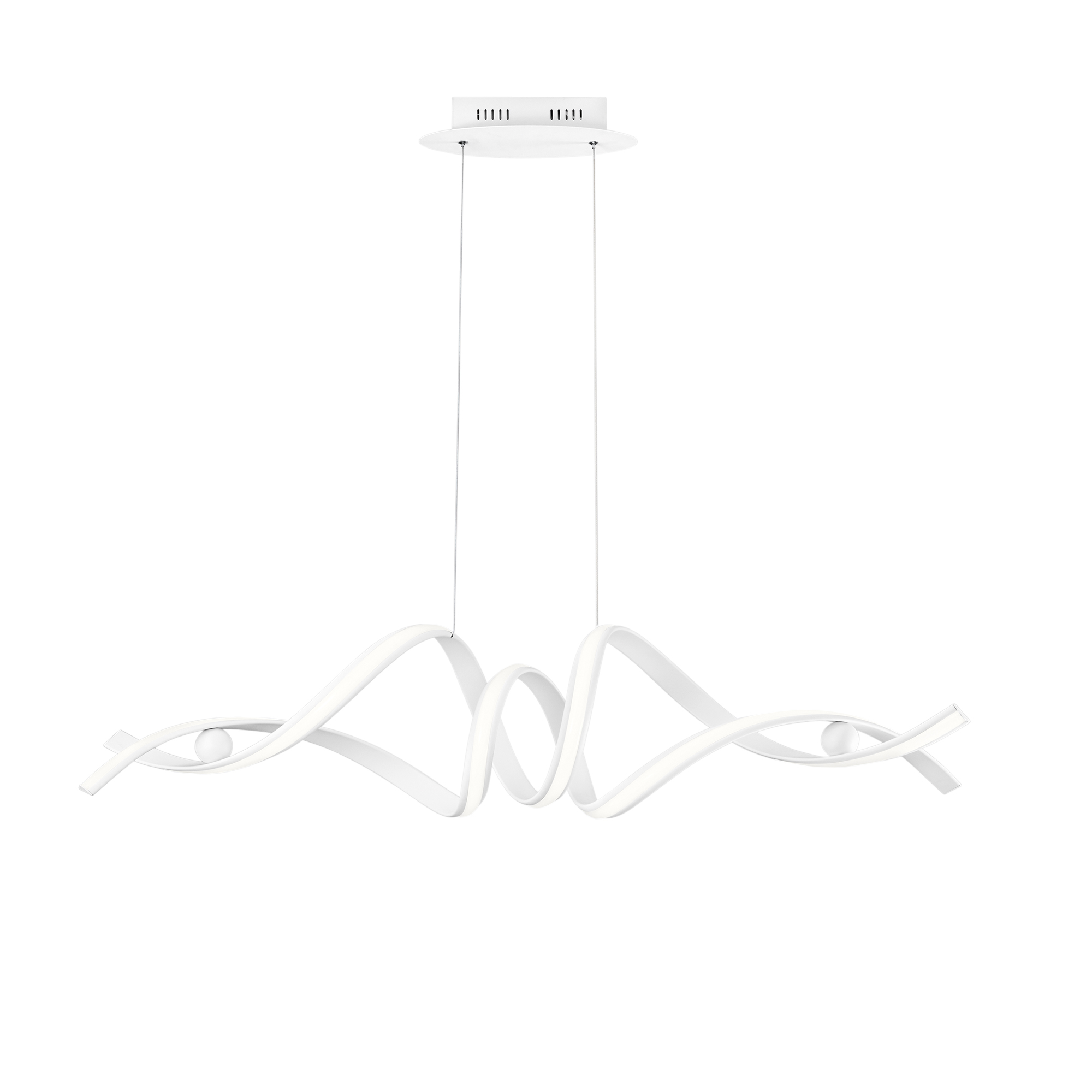 LED MYSTRAL pendant in white aluminium with silicone diffuser, CCT - Luce Ambiente e Design