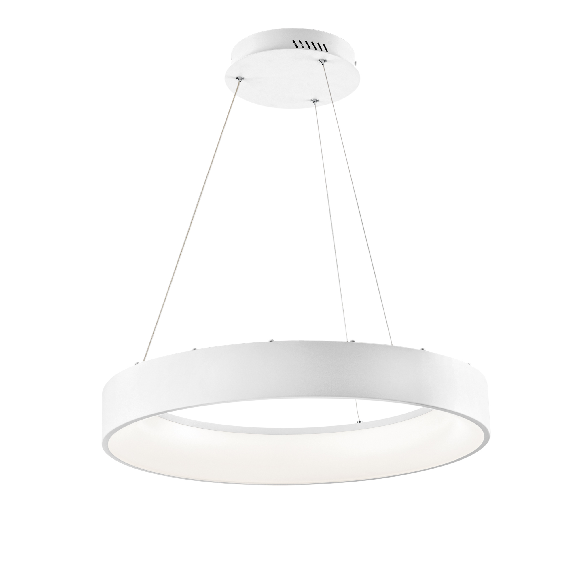 LED NOAH pendant in white aluminium Ø60 cm, CCT - Luce Ambiente e Design