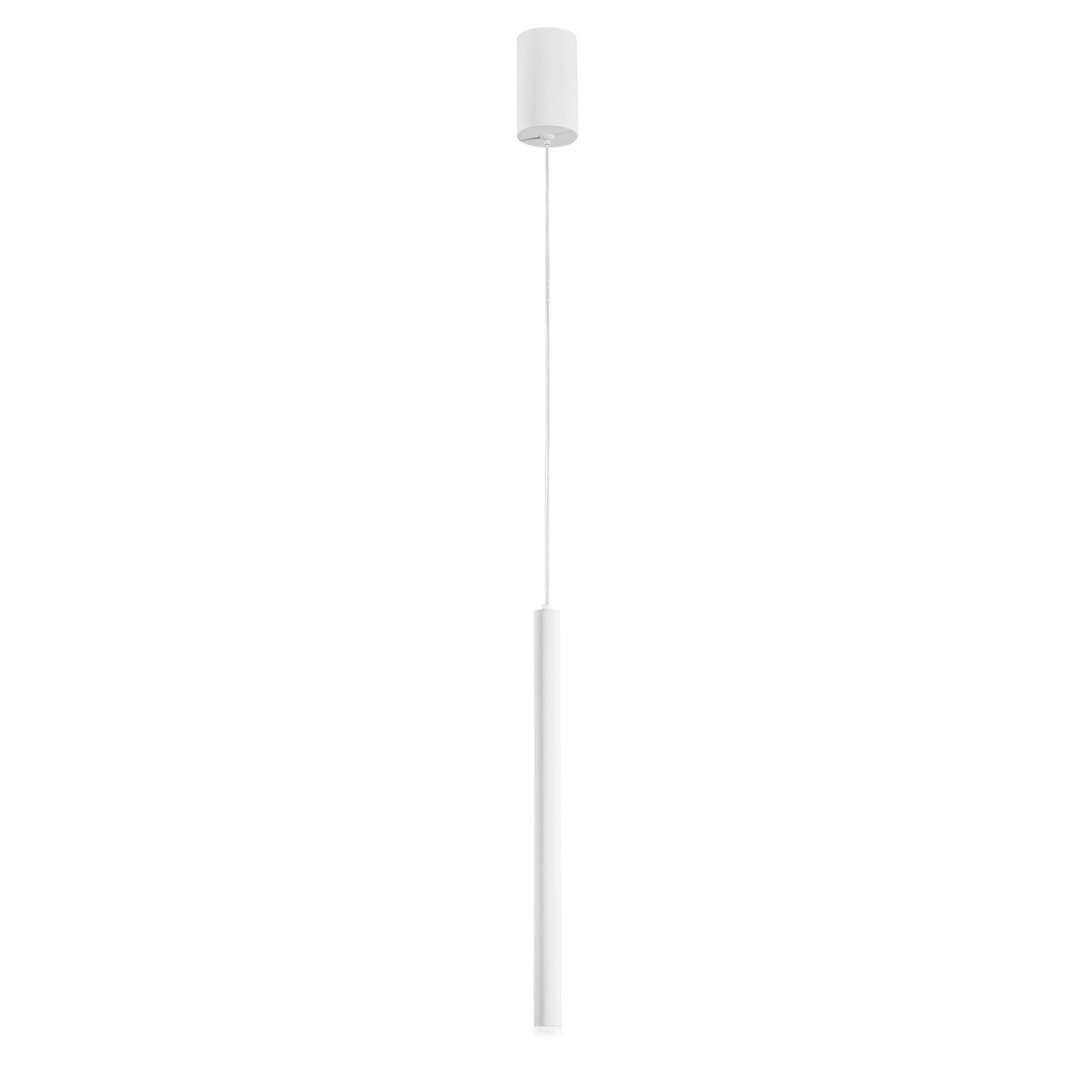 LED PYPE pendant in white metal single light, CCT - Luce Ambiente e Design