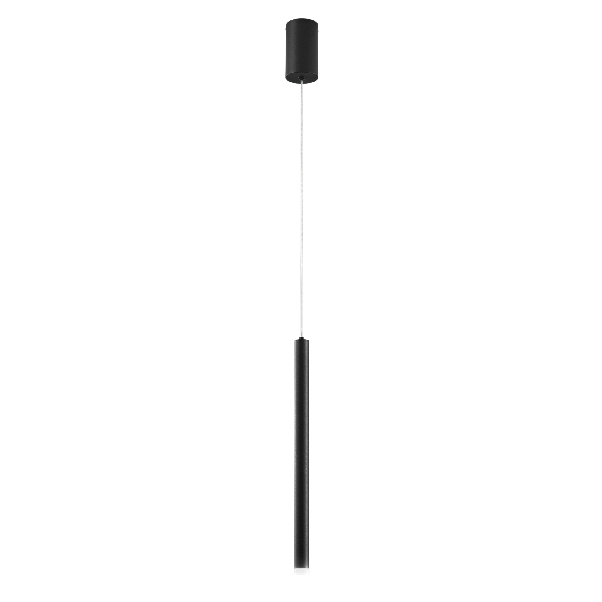 LED PYPE pendant in black metal single light, CCT - Luce Ambiente e Design