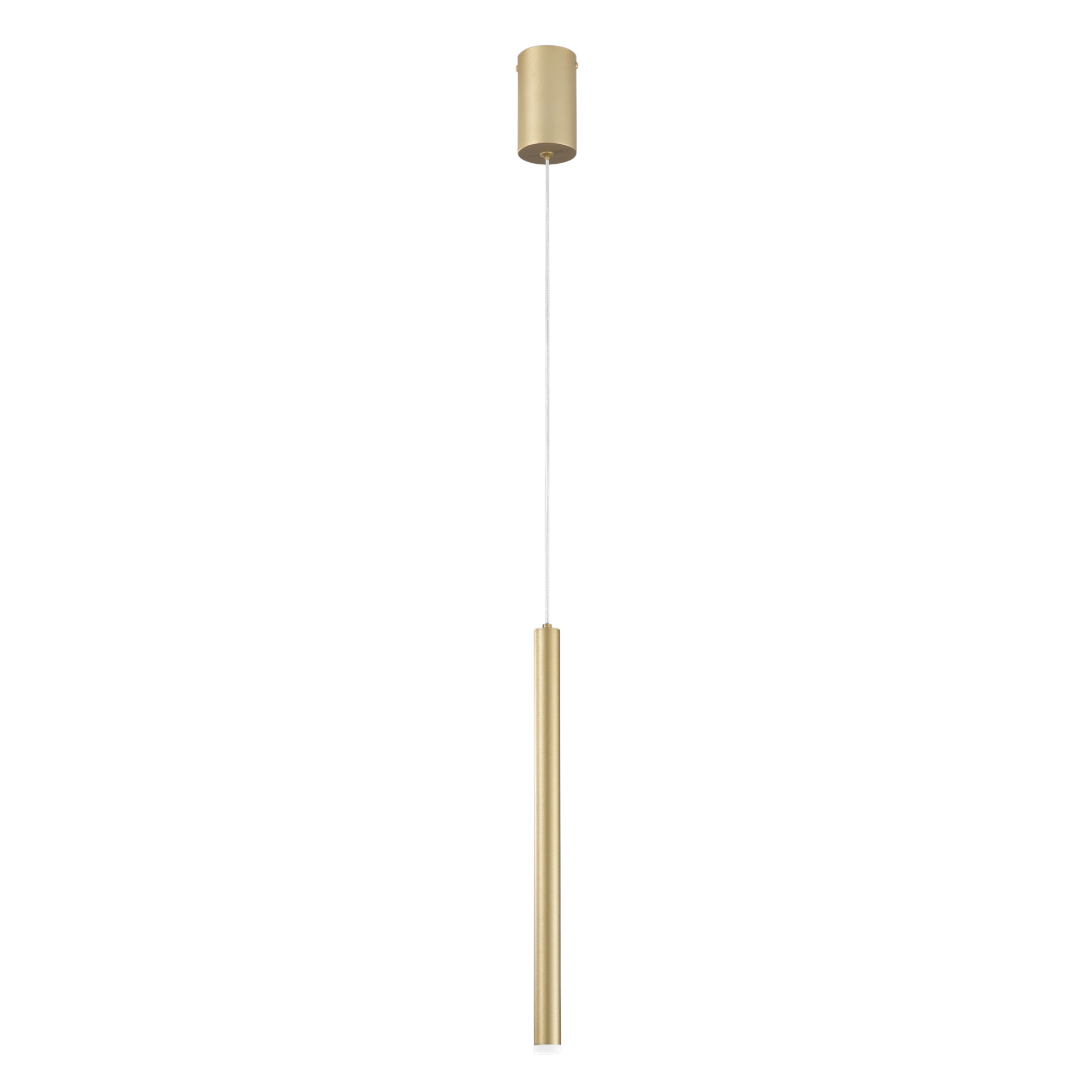 LED PYPE pendant in gold metal single light, CCT - Luce Ambiente e Design