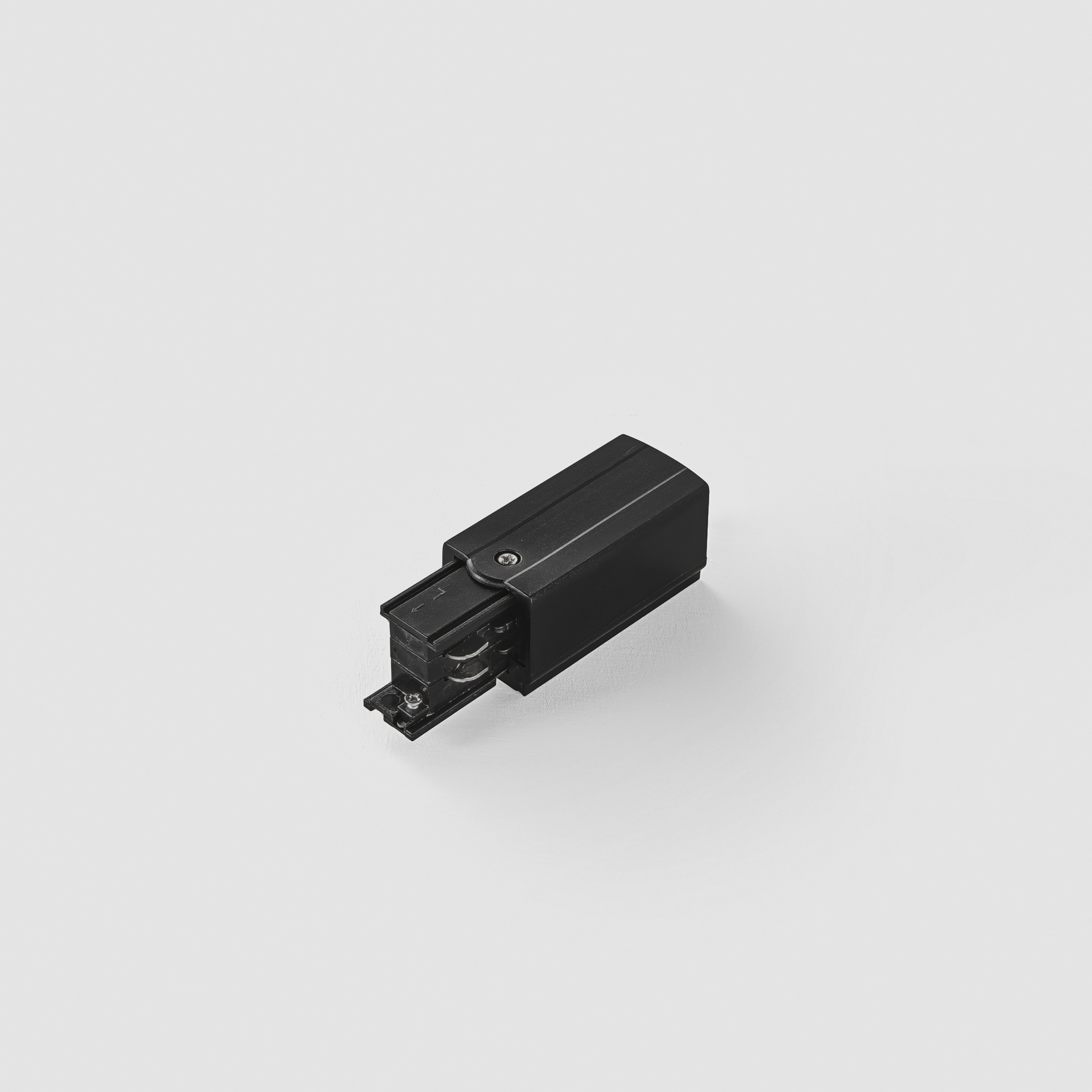 Left connector for black 6-wire RAIL DALI track - Intec