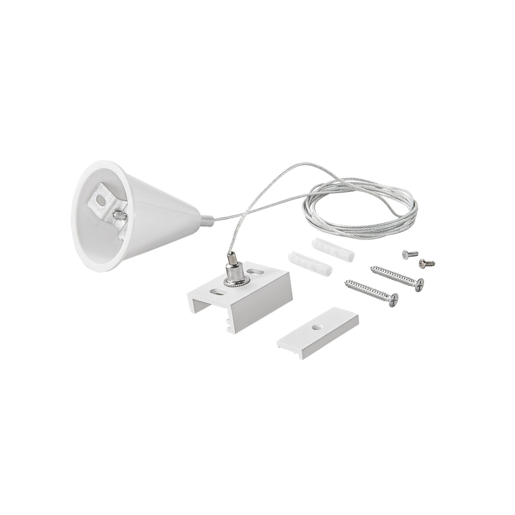 Suspension system for white 6-wire RAIL DALI track - Intec
