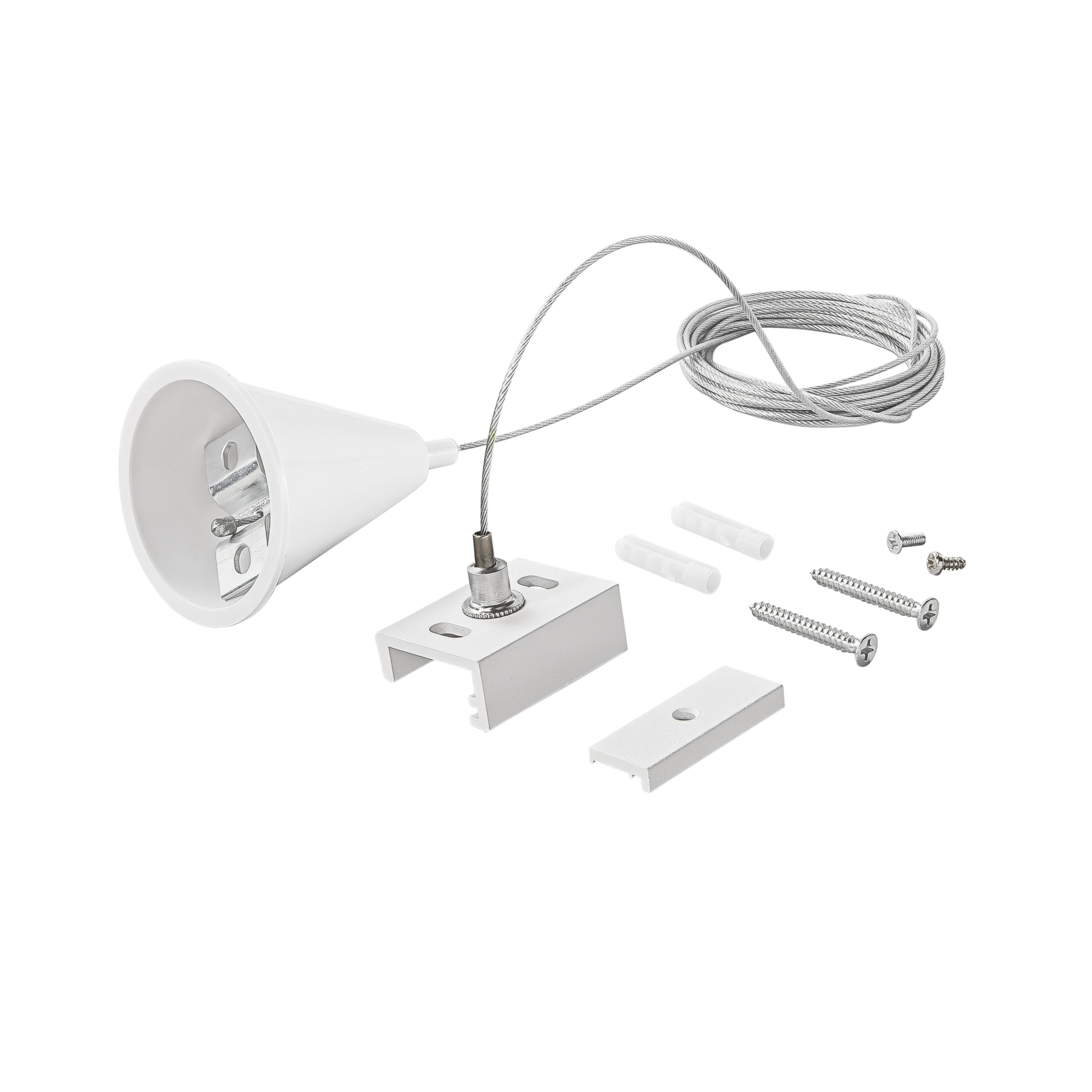 Suspension system 3 m for white 6-wire RAIL DALI track - Intec