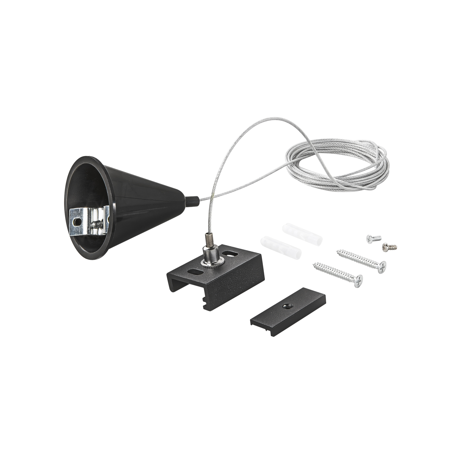 Suspension system 3 m for black 6-wire RAIL DALI track - Intec