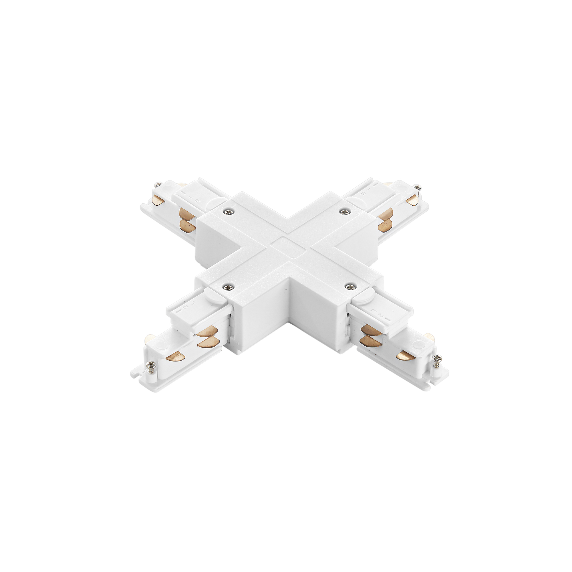 X connector for white 6-wire RAIL DALI track - Intec