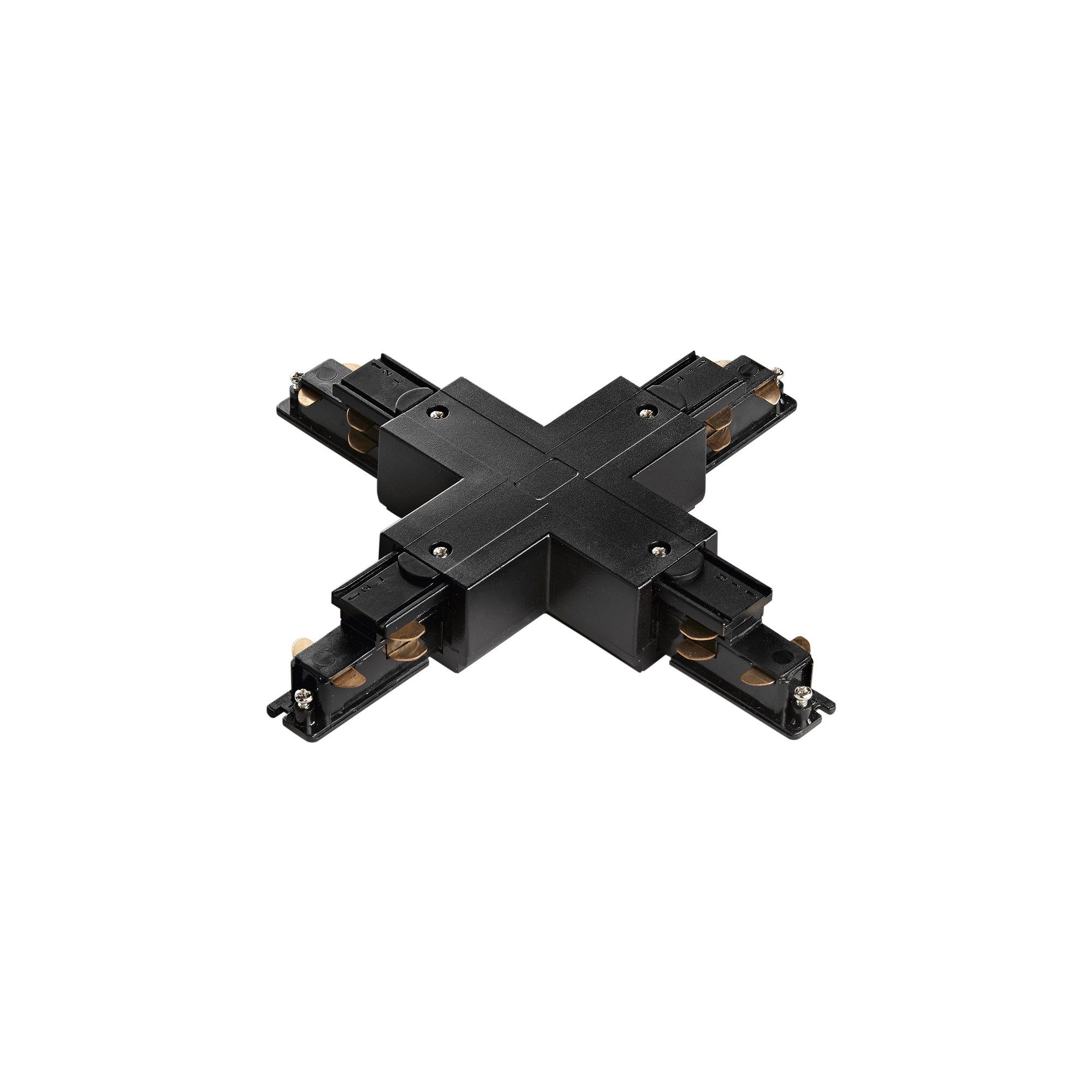 X connector for black 6-wire RAIL DALI track - Intec