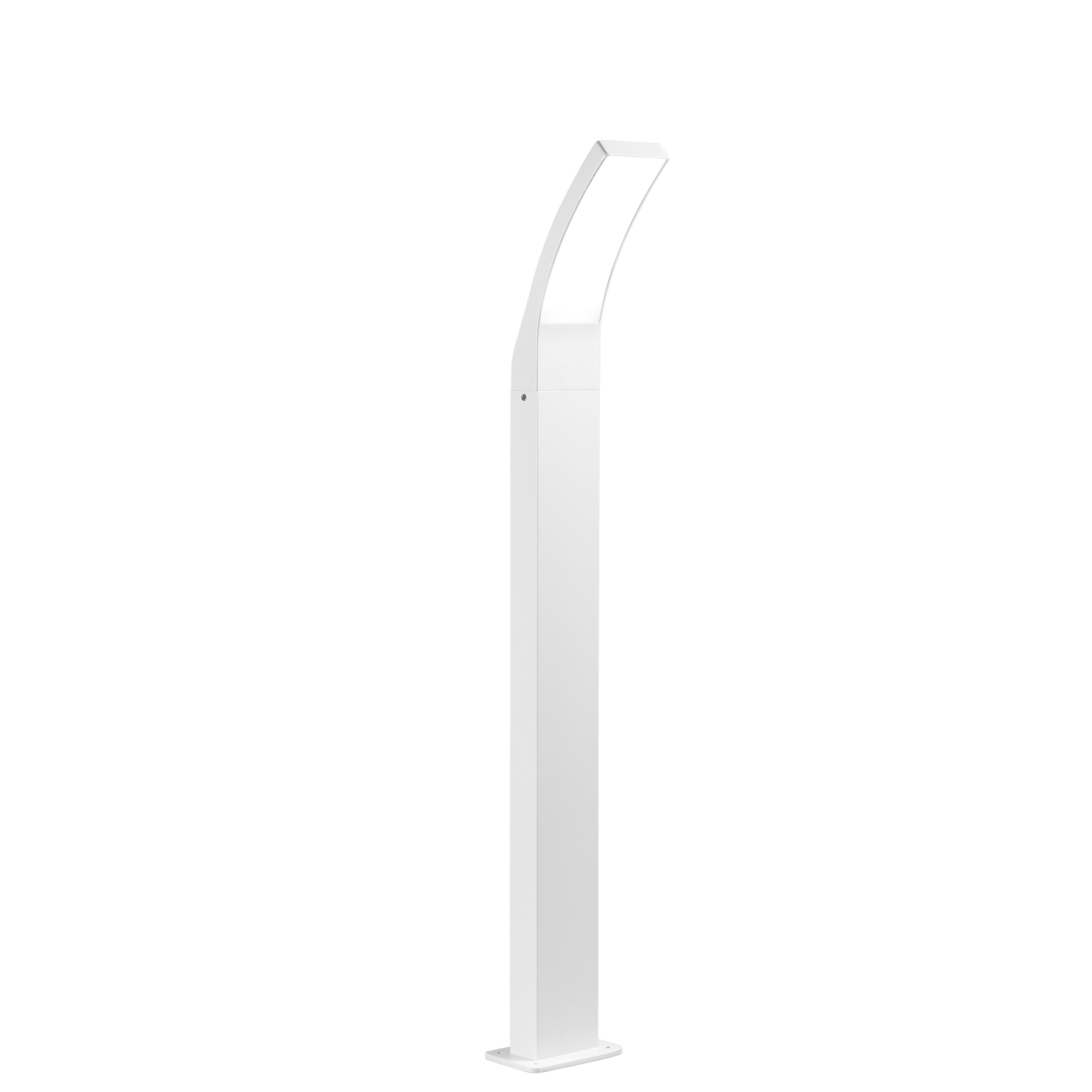 SAIL outdoor LED bollard in white aluminum CCT h 90 cm - Intec