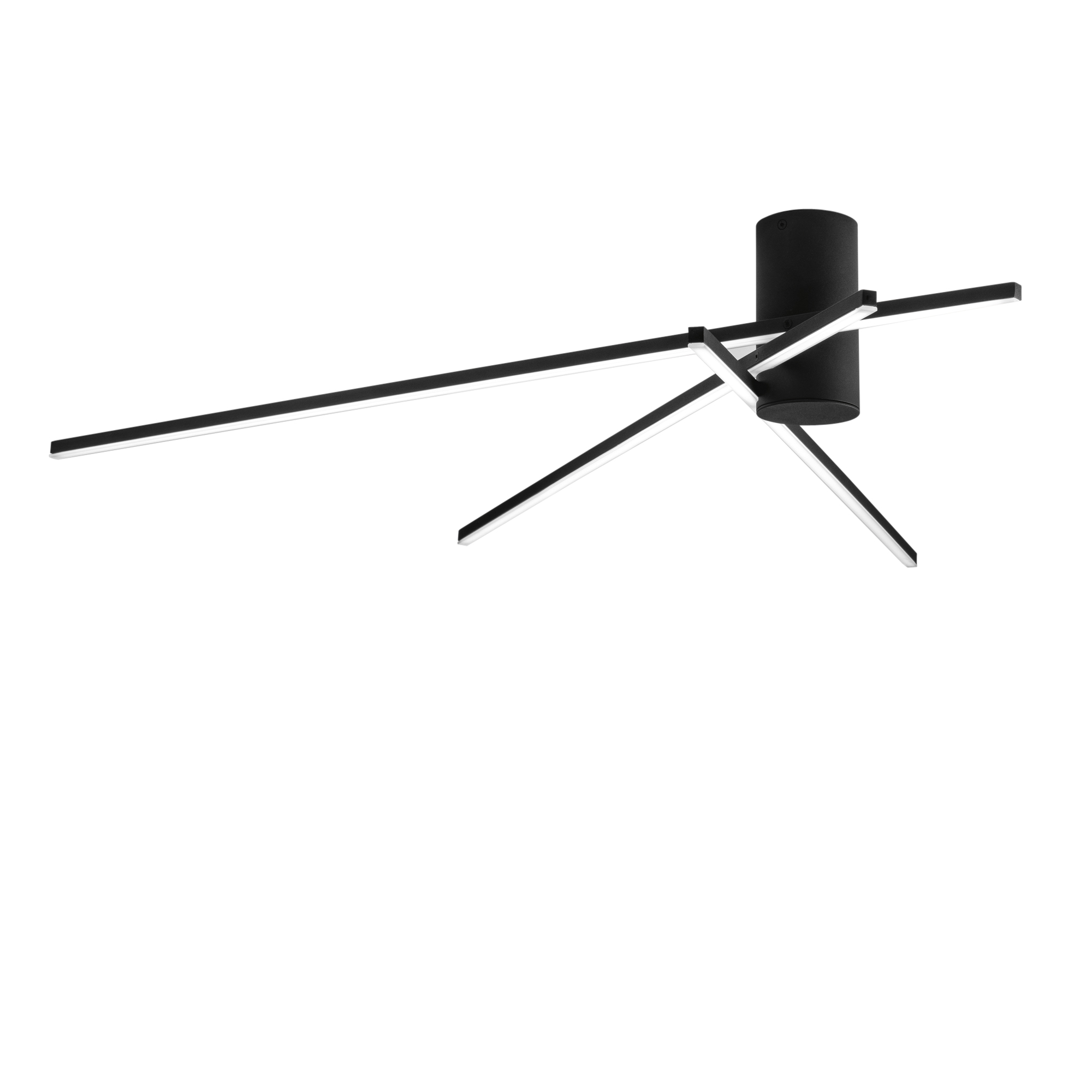 SHANGHAI LED ceiling light with 3 light points in black aluminium, 3000K (warm light) - Luce Ambiente e Design