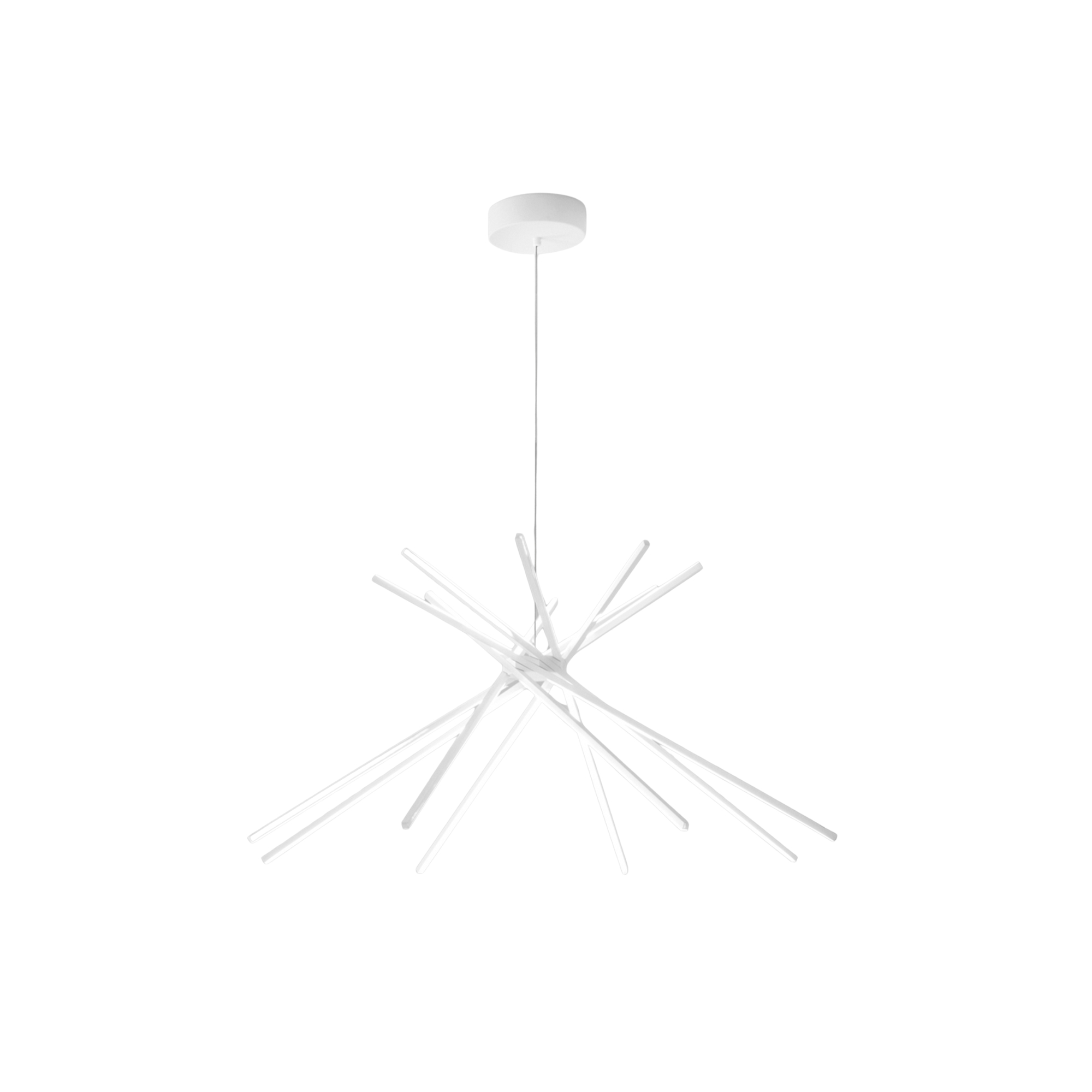 SHANGHAI pendant in white aluminium 3000K 8 lights - Luce Ambiente e Design