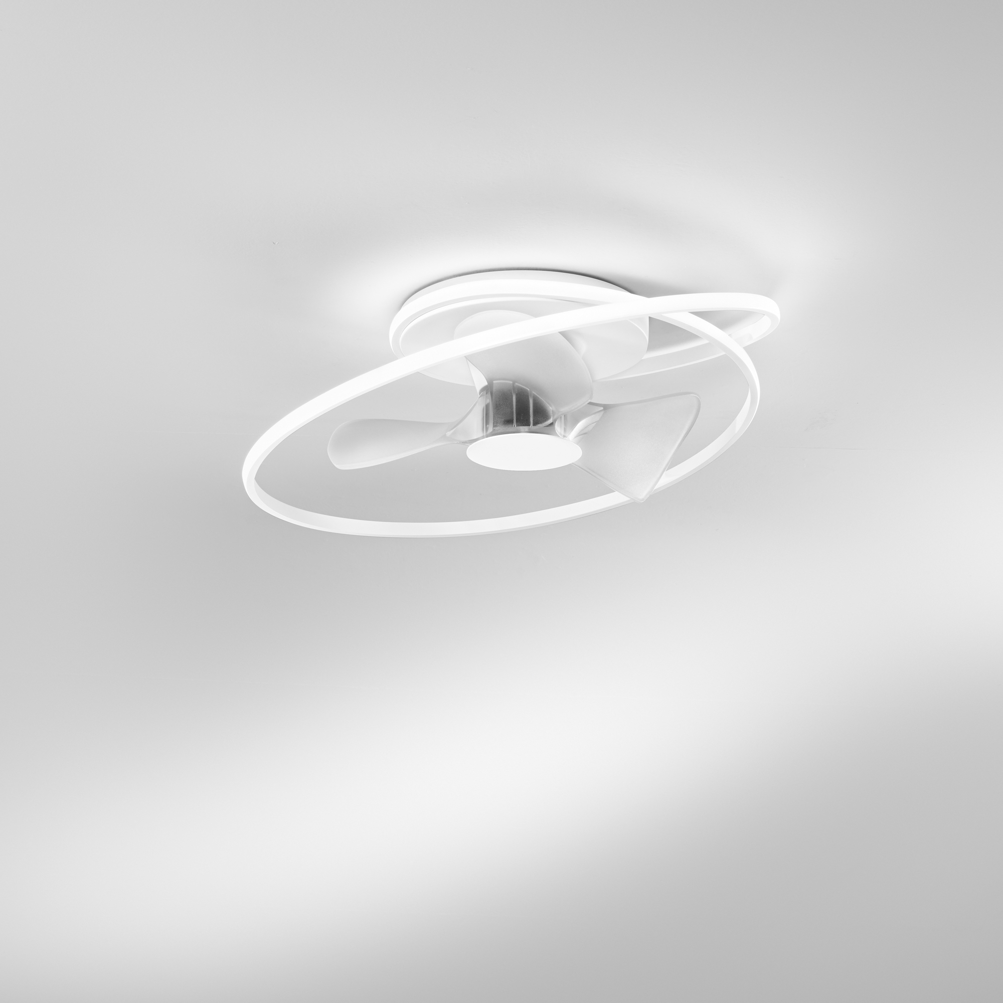 STORM LED ceiling light with fan CCT - White - Intec