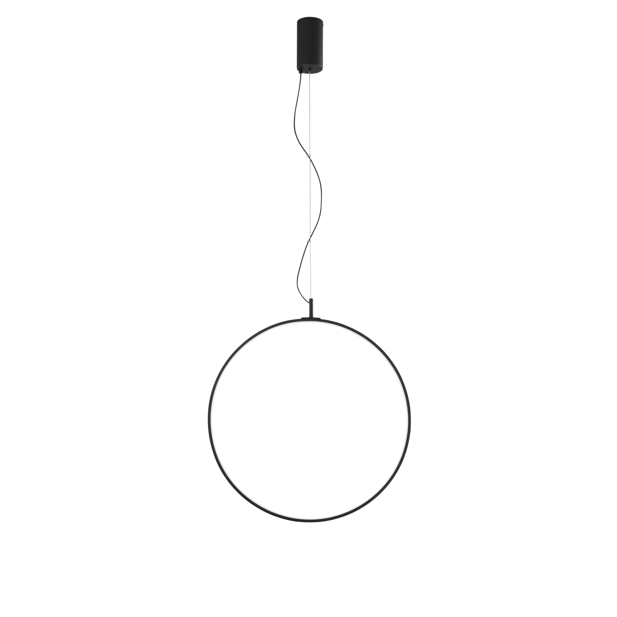 LED TOORX pendant in black aluminium Ø60 cm, CCT - Luce Ambiente e Design