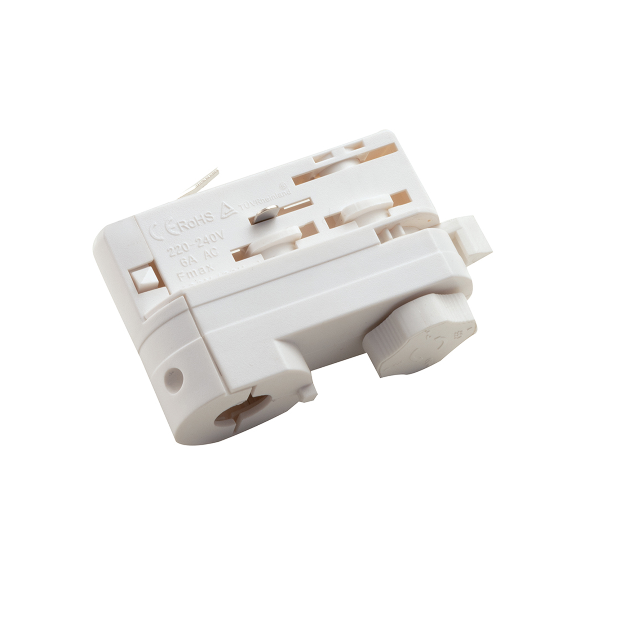 White adapter for TRACK three-phase track - Intec