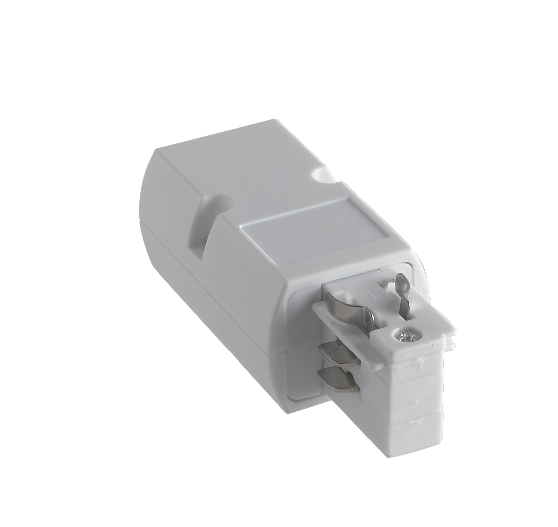 Right power feed for white guide rails - Intec