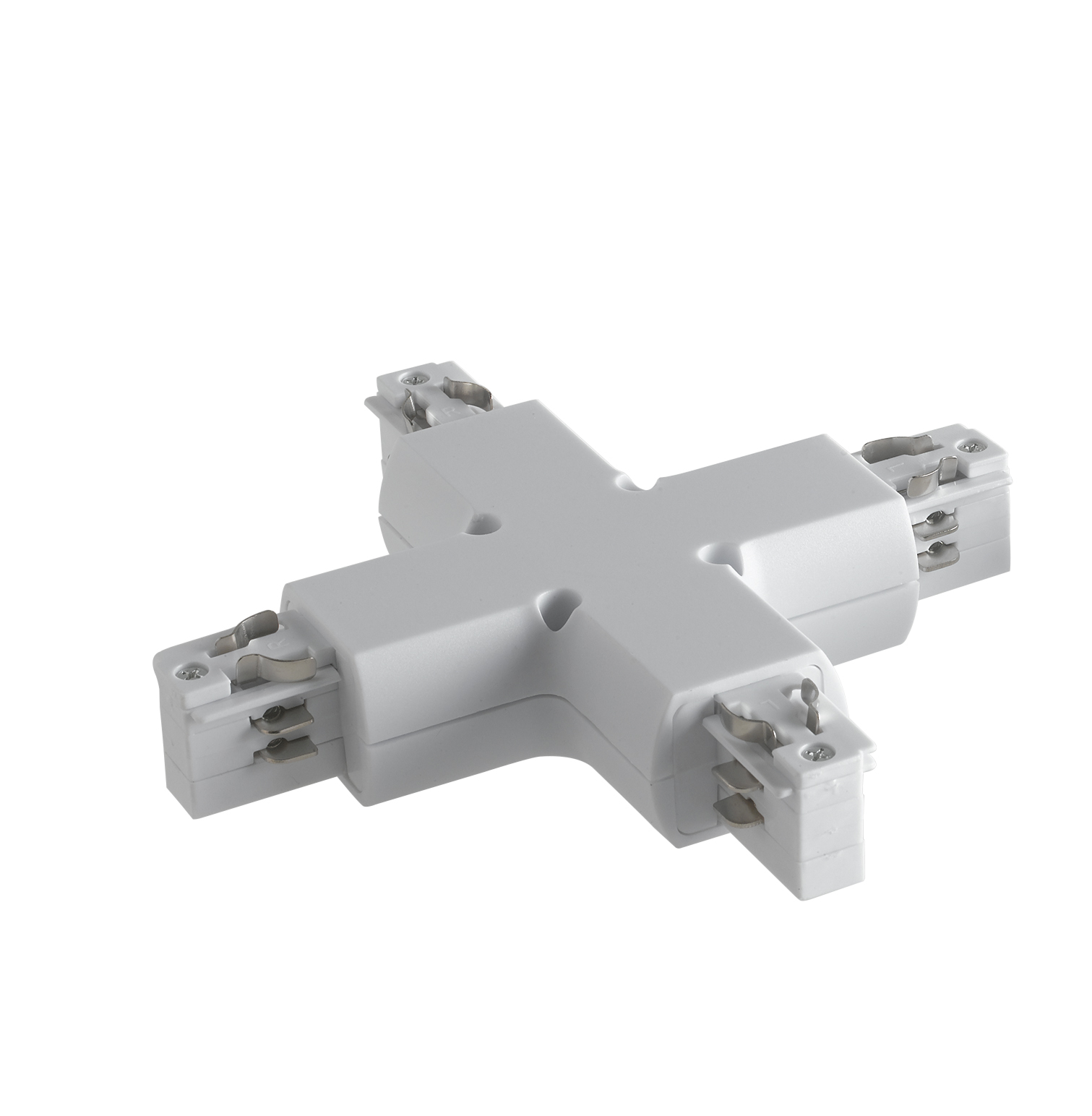 White cross connector for three-phase system - Intec