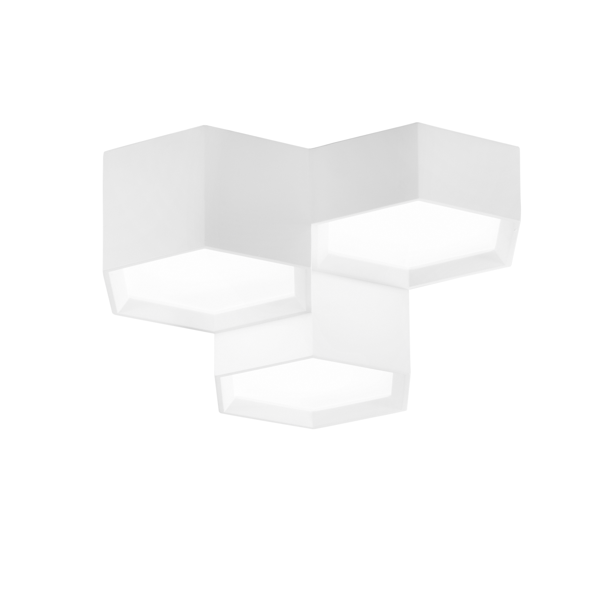 VORTEX LED ceiling light in paintable white plaster, 3 light points, CCT - Luce Ambiente e Design