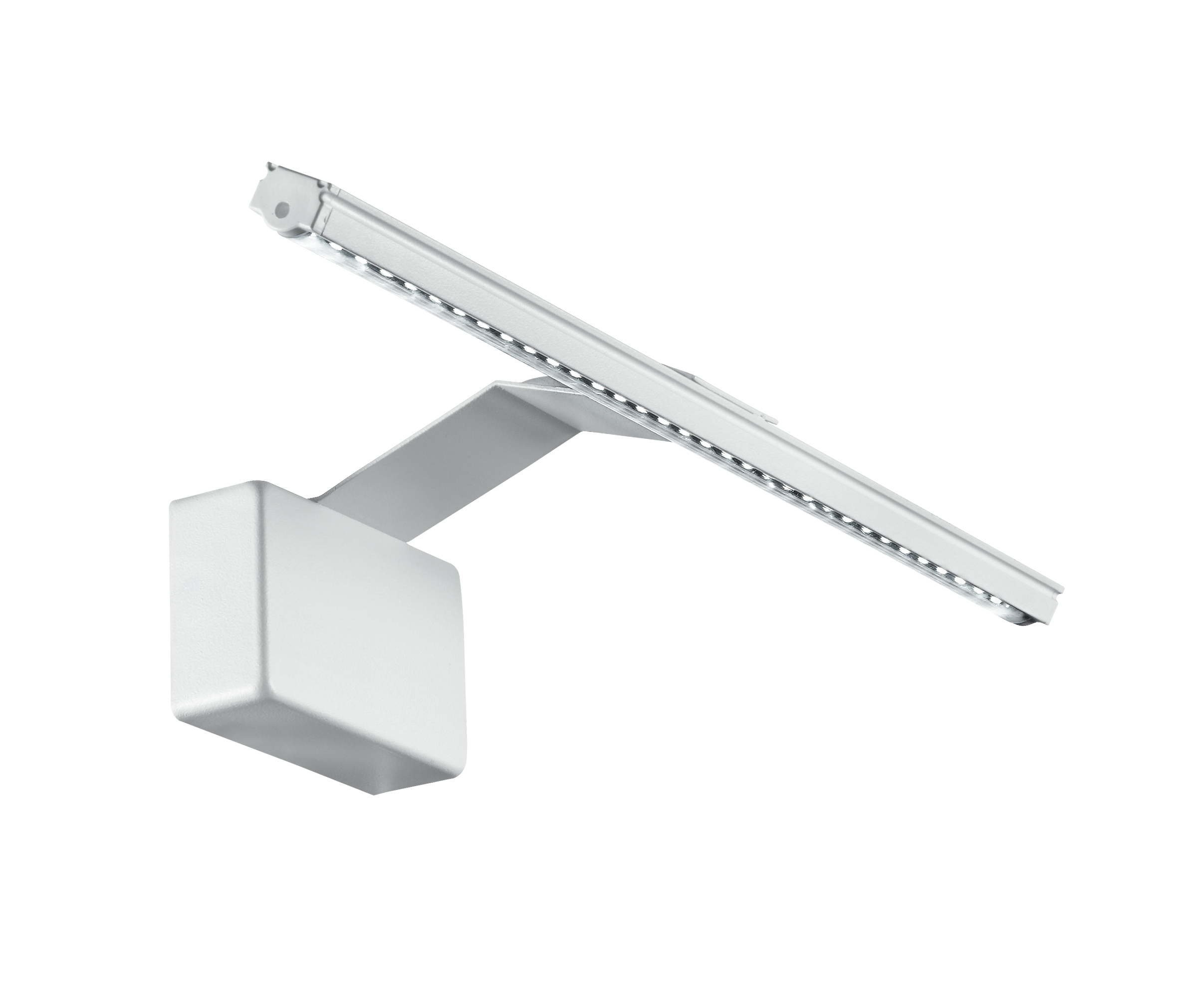 LED ALCOR wall light in white aluminium, ideal above mirror, 3000K warm light - Luce Ambiente e Design