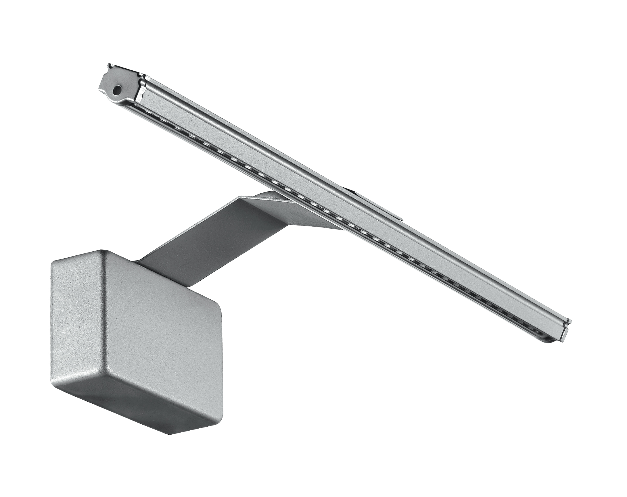 LED ALCOR wall light in silver aluminium, ideal above mirror, 3000K warm light - Luce Ambiente e Design