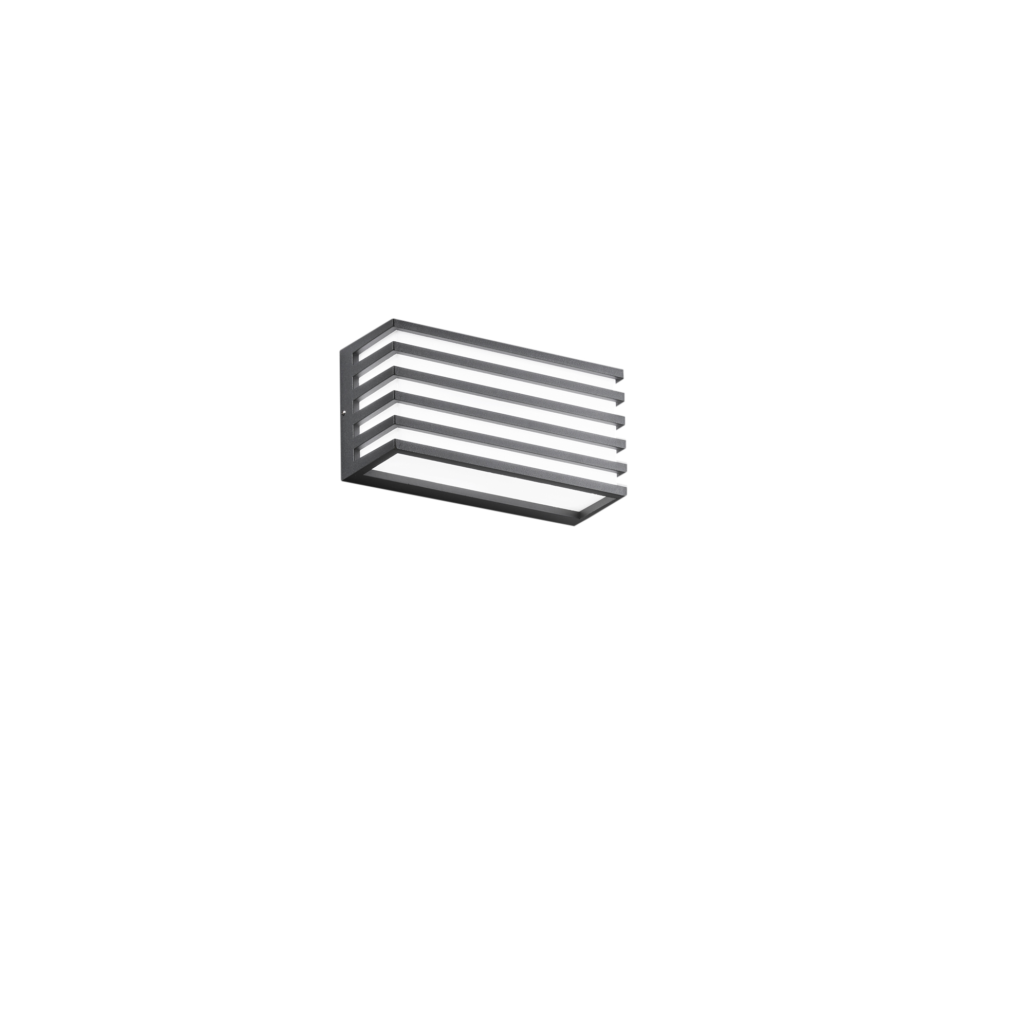 DUKROT anthracite outdoor wall light in aluminum with polycarbonate diffuser IP54 LED 12W 22 cm - Intec