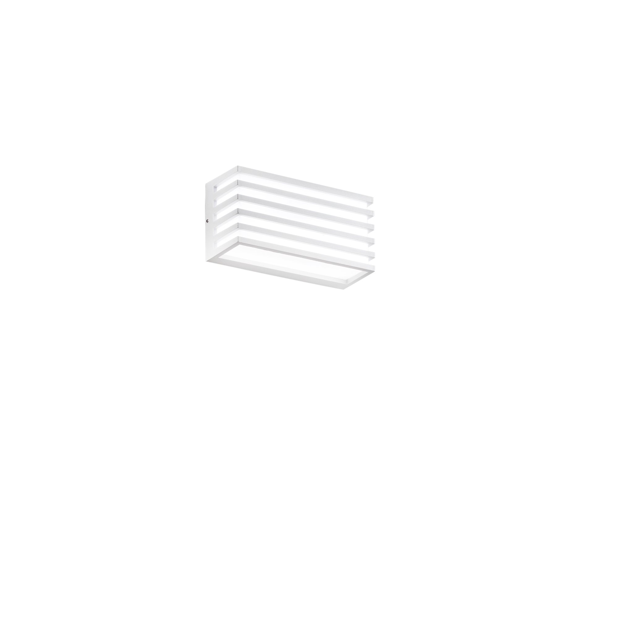 DUKROT white outdoor wall light in aluminum with polycarbonate diffuser IP54 LED 12W 22 cm - Intec