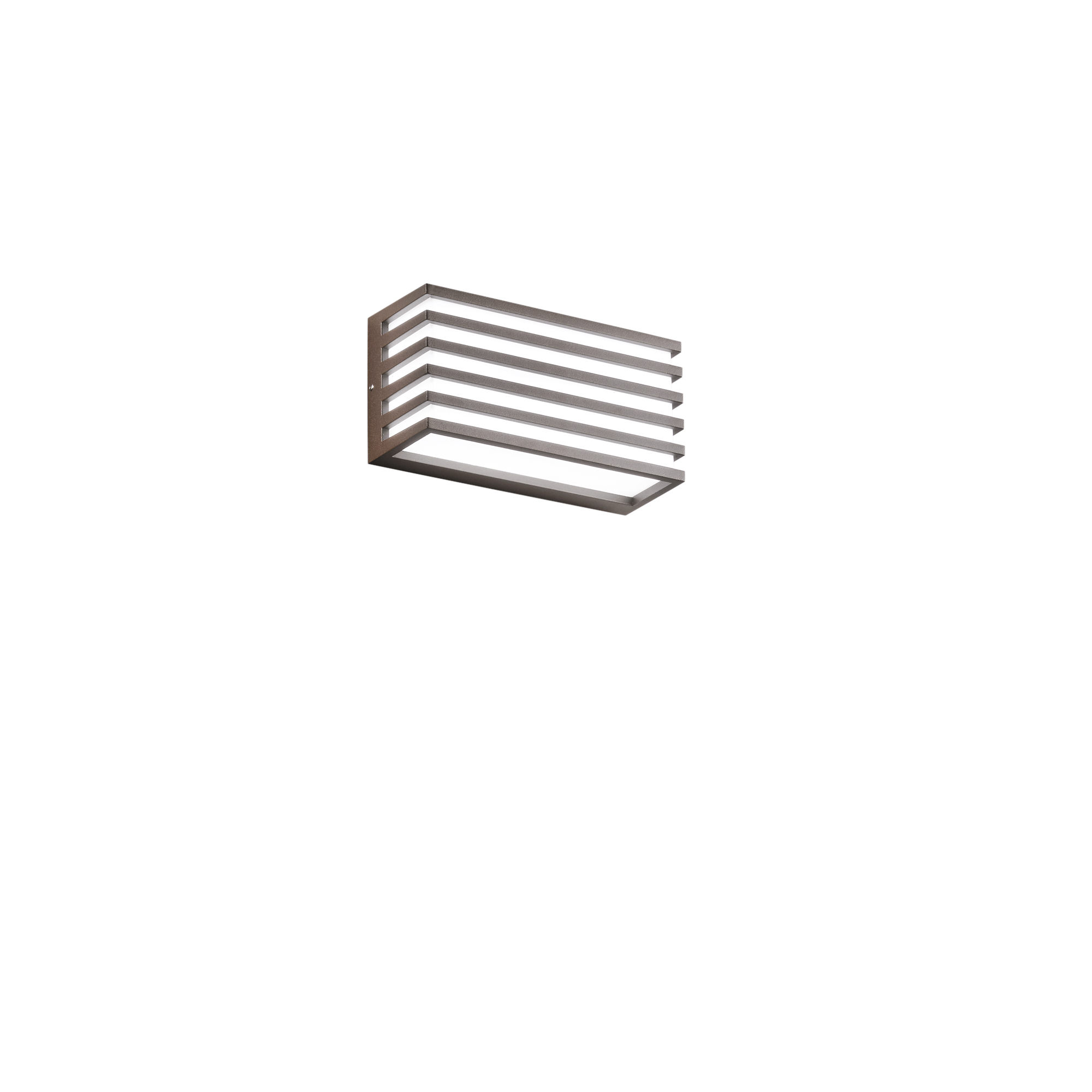 DUKROT white outdoor wall light in aluminum with polycarbonate diffuser IP54 LED 12W 22 cm - Intec
