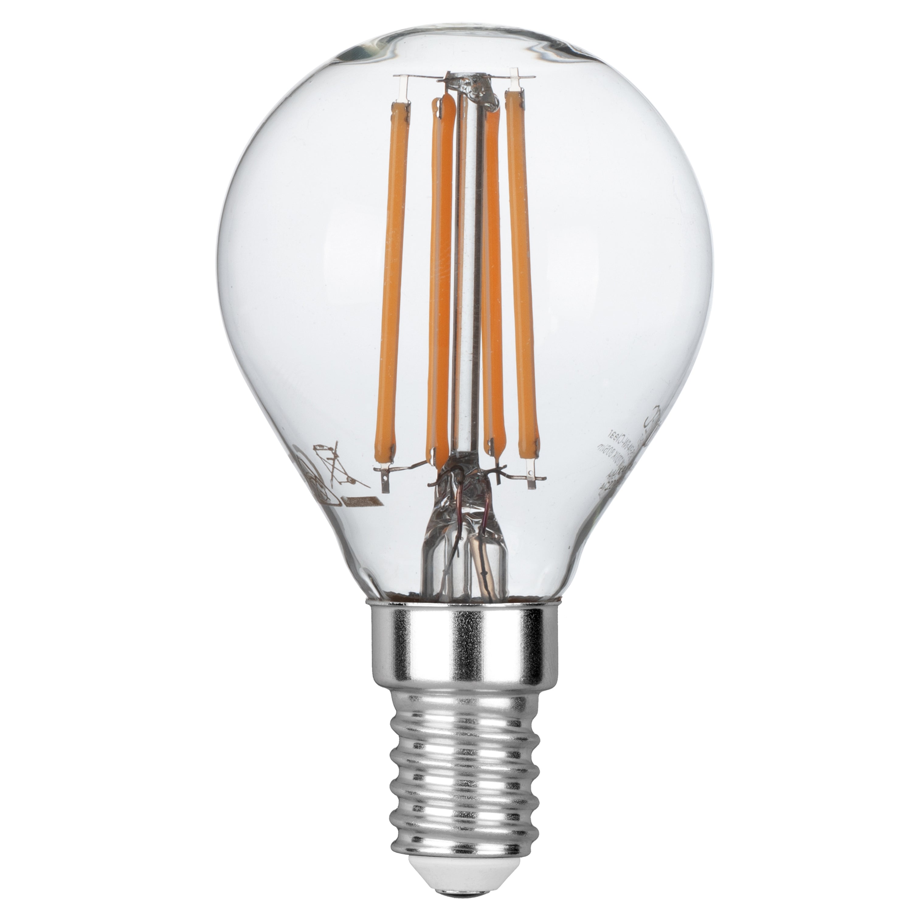 LED bulb E14 Globe G45 transparent COB filament 6W 806lm 2700K - Intec bulbs