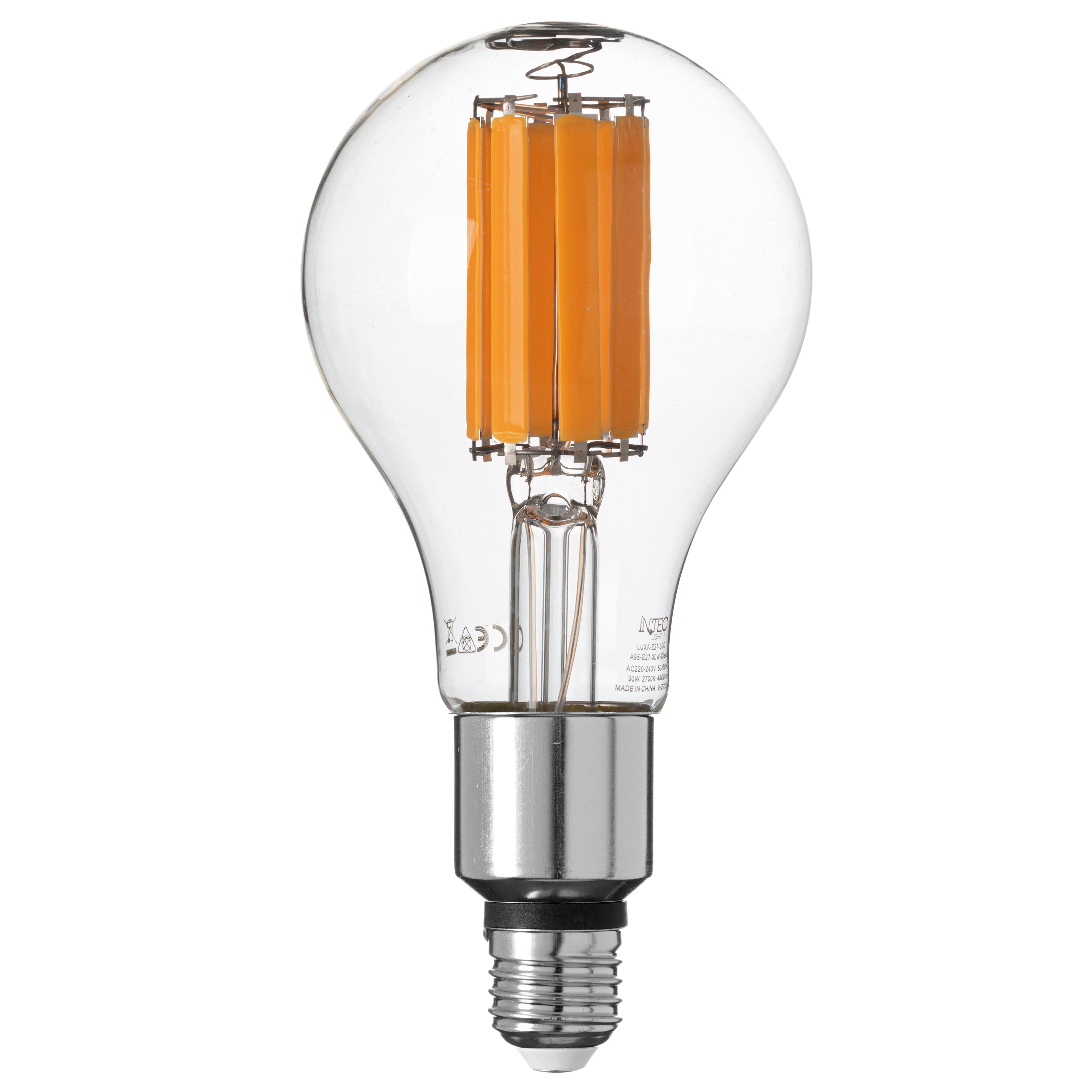 LED bulb E27 white COB filament 30W 4500lm 6500K - Intec bulbs