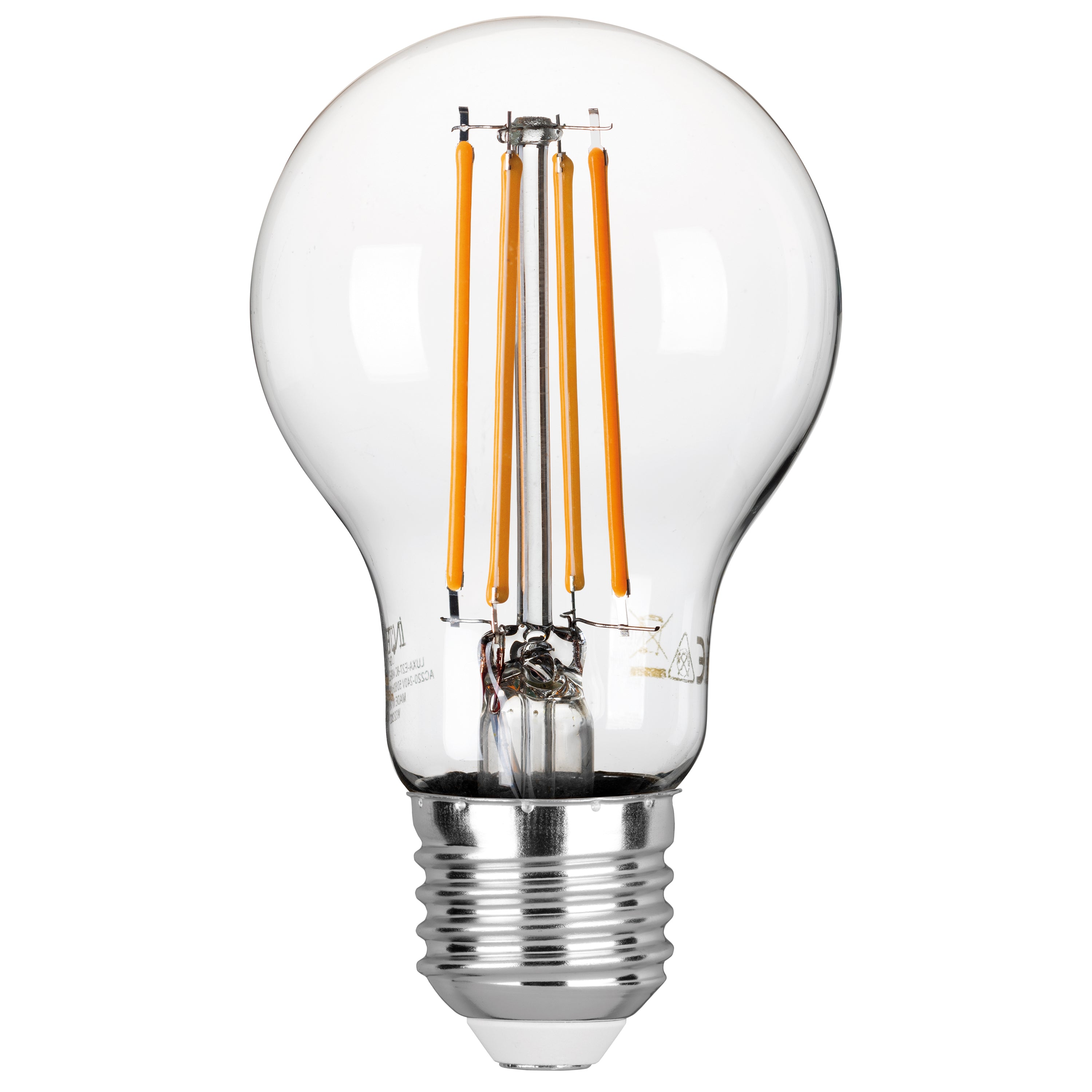 Dimmable LED bulb E27 white COB filament 8W 950lm 4000K - Intec bulbs