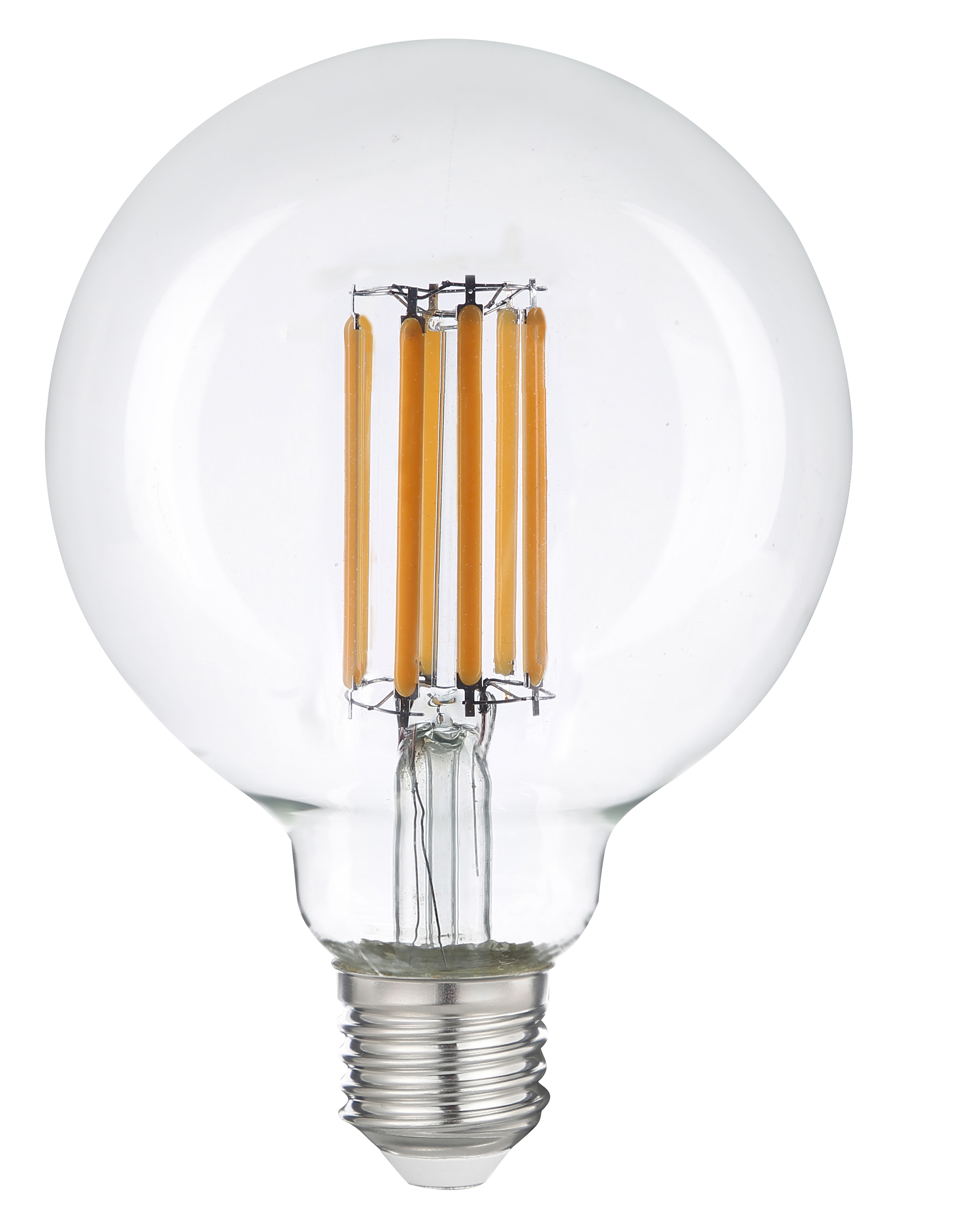 LED bulb E27 Globe G95 transparent COB filament 7.2W 1521lm 3000K - Intec bulbs