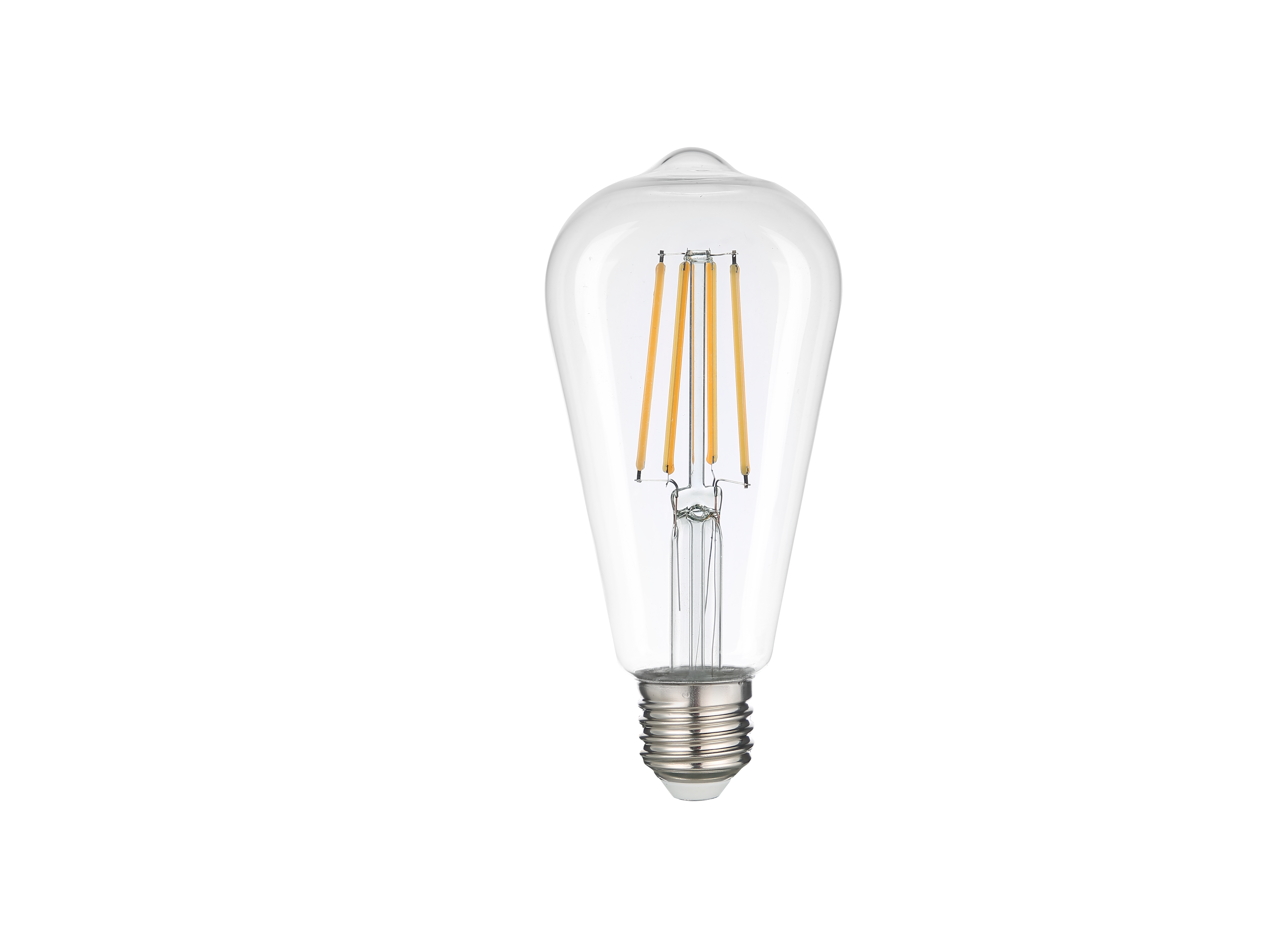 LED bulb E27 ST64 transparent COB filament 4W 840lm 3000K - Intec bulbs