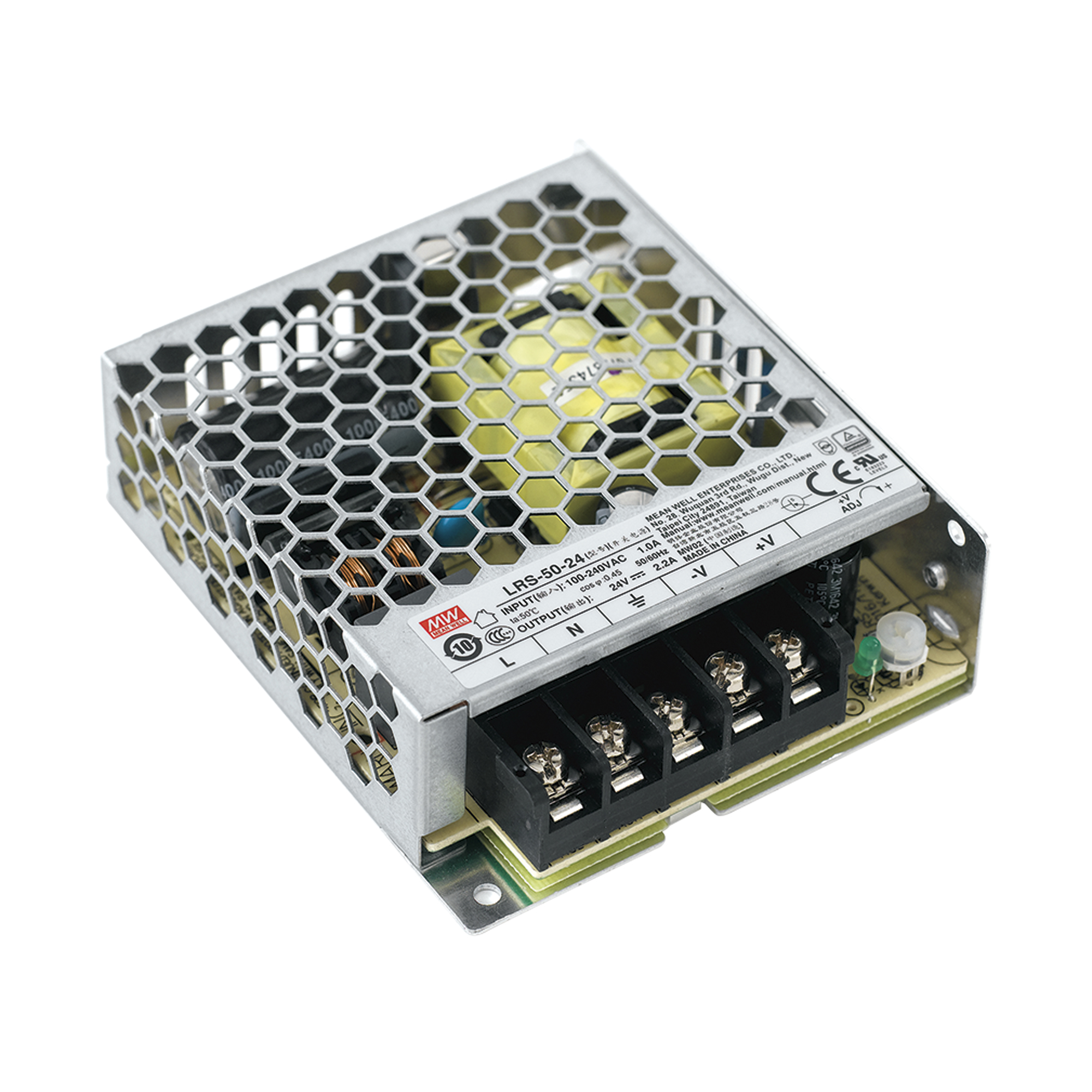 MW LRS DRIVER CONSTANT VOLTAGE OUTPUT 24V 2.2A 52W INPUT AC85-264V DC120-373V - Intec