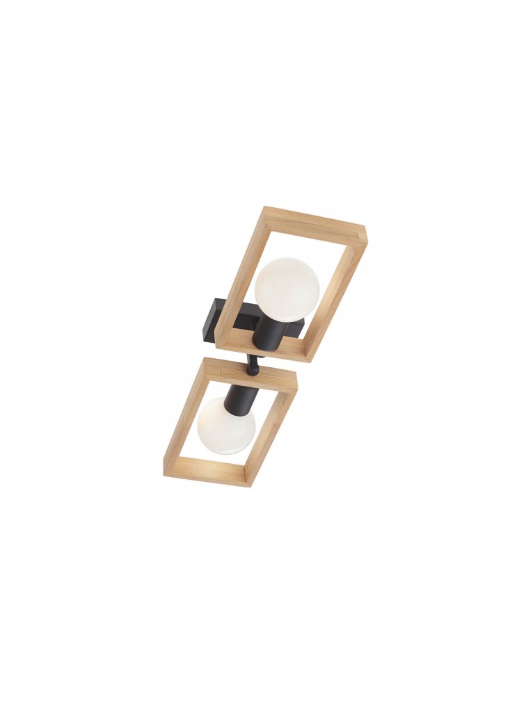 TIMBER Plaf Nero/Legno E27 IP20 - 230V, 50Hz - SMARTER