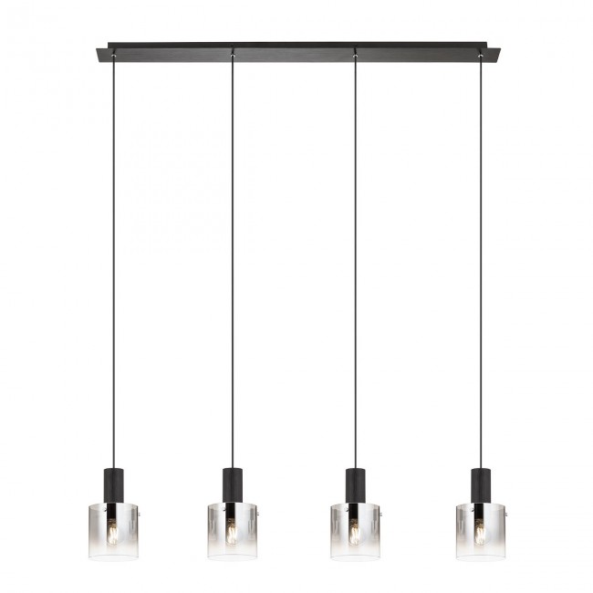 LOU Sosp. Nero spazzolato E27 IP20 - 230V, 50Hz - REDO