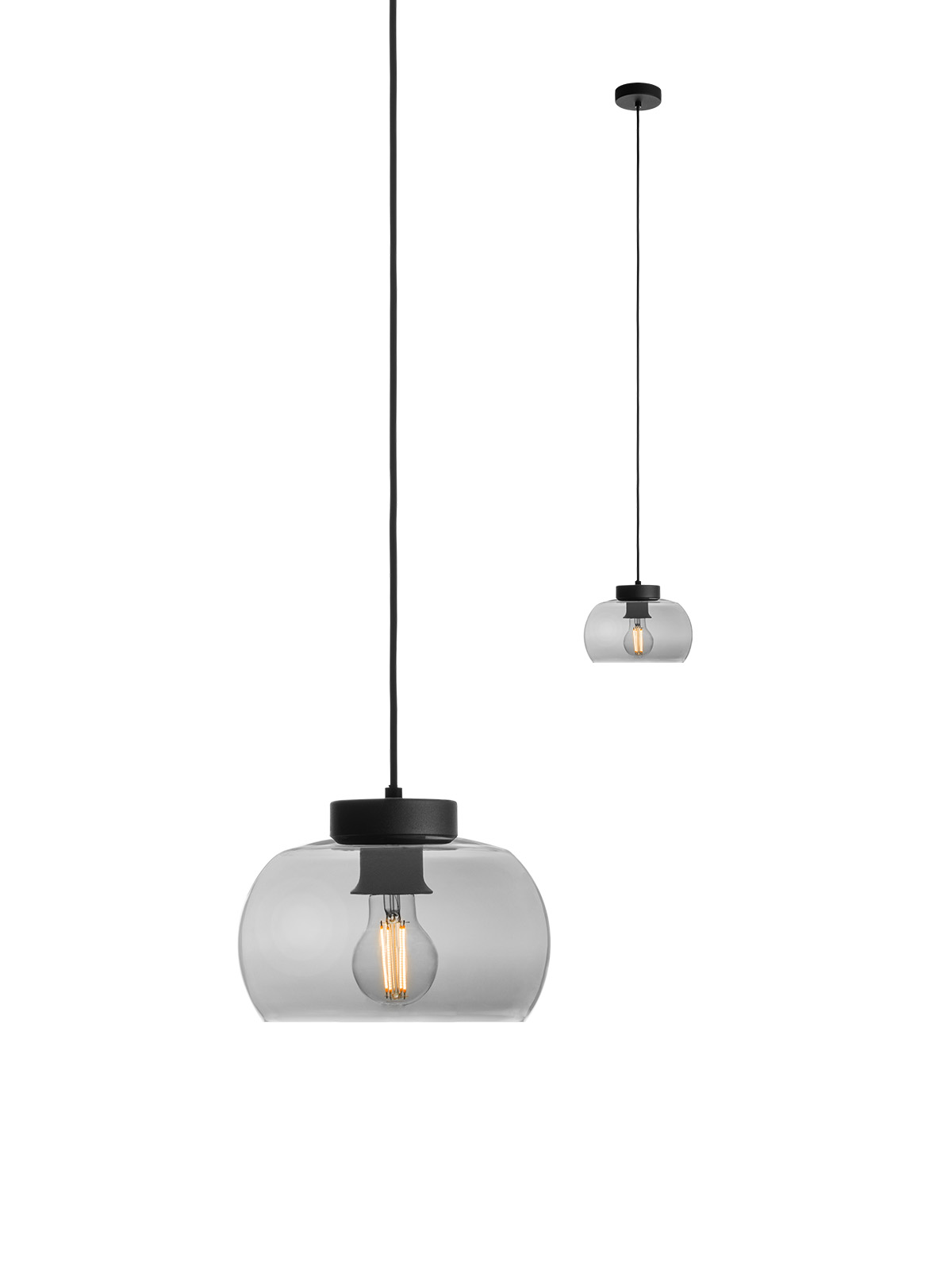 CROMA Sosp Nero/Fumè E27 IP20 - 230V, 50Hz - SMARTER