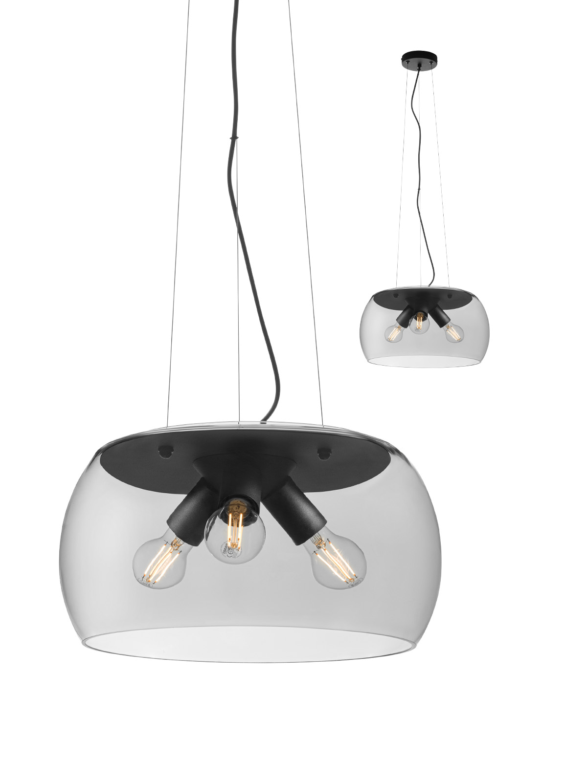 CROMA Sosp Nero/Fumè E27 IP20 - 230V, 50Hz - SMARTER