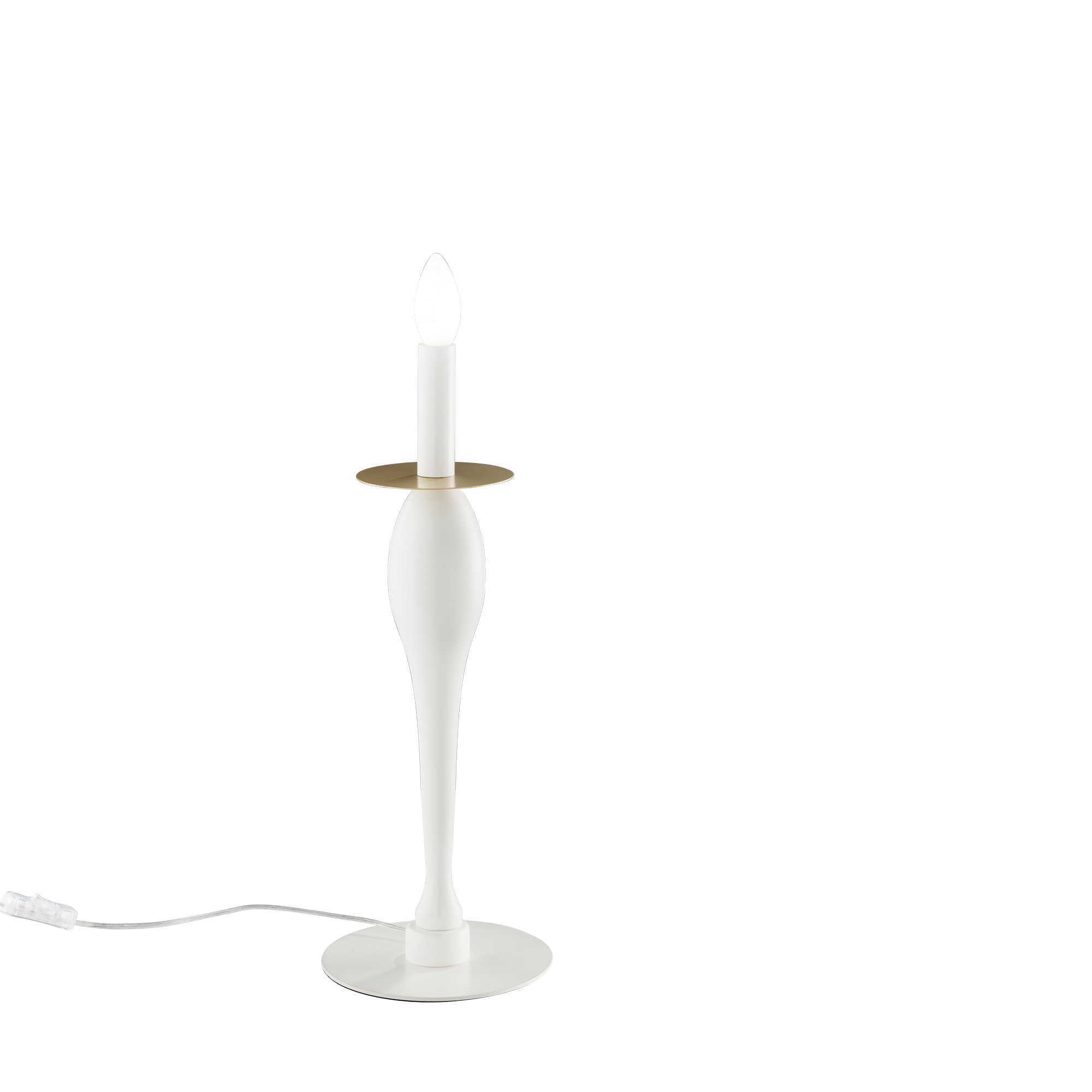 LUME ARMSTRONG BIANCO/ORO 1XE14 18X45CM - Luce Ambiente e Design