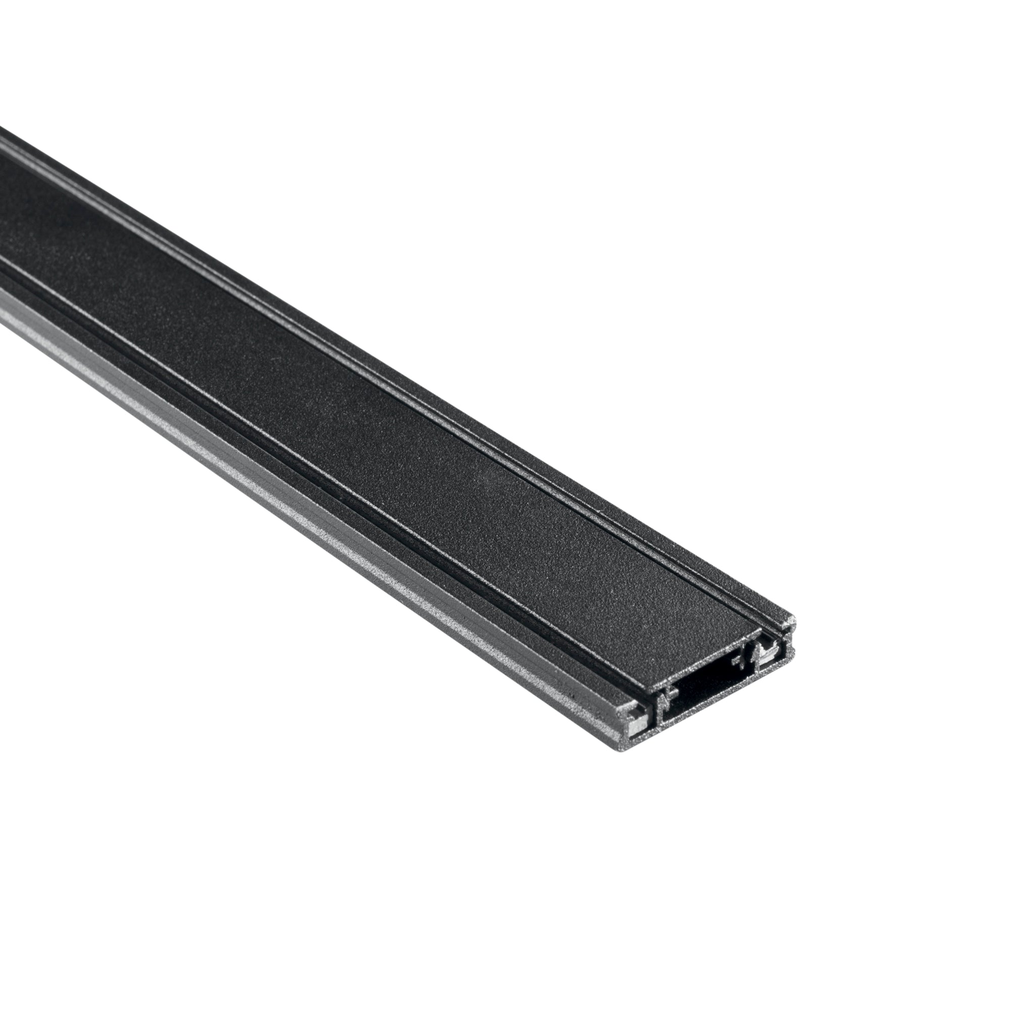 BINARIO BERNINI 48V NERO CON TAPPI INCLUSI 2,5X200X5,5CM - Intec