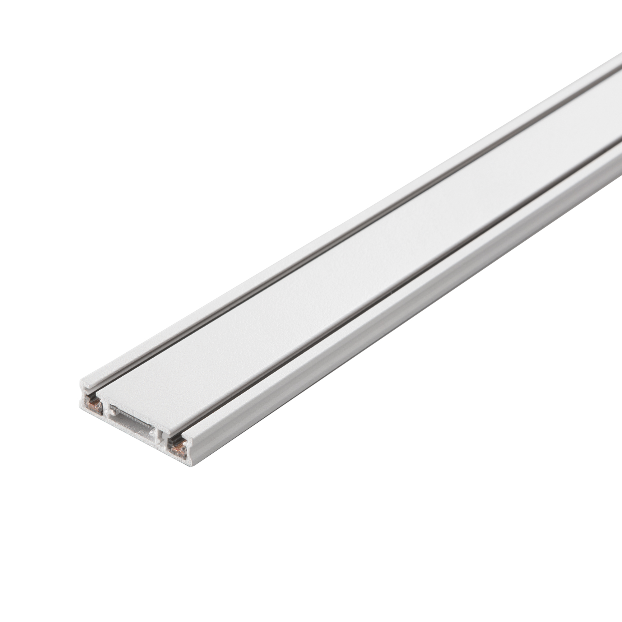 BINARIO BERNINI 48V BIANCO CON TAPPI INCLUSI 2,5X200X5,5CM - Intec