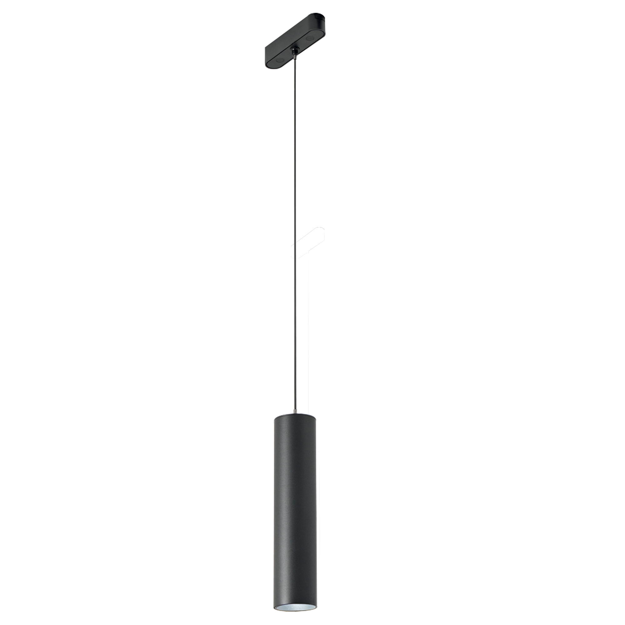 SOSPENSIONE LED BINARIO BERNINI NERO IN ALLUMINIO E TERMOPLASTICA 9W 110LM CCT 150X5X22CM - Intec