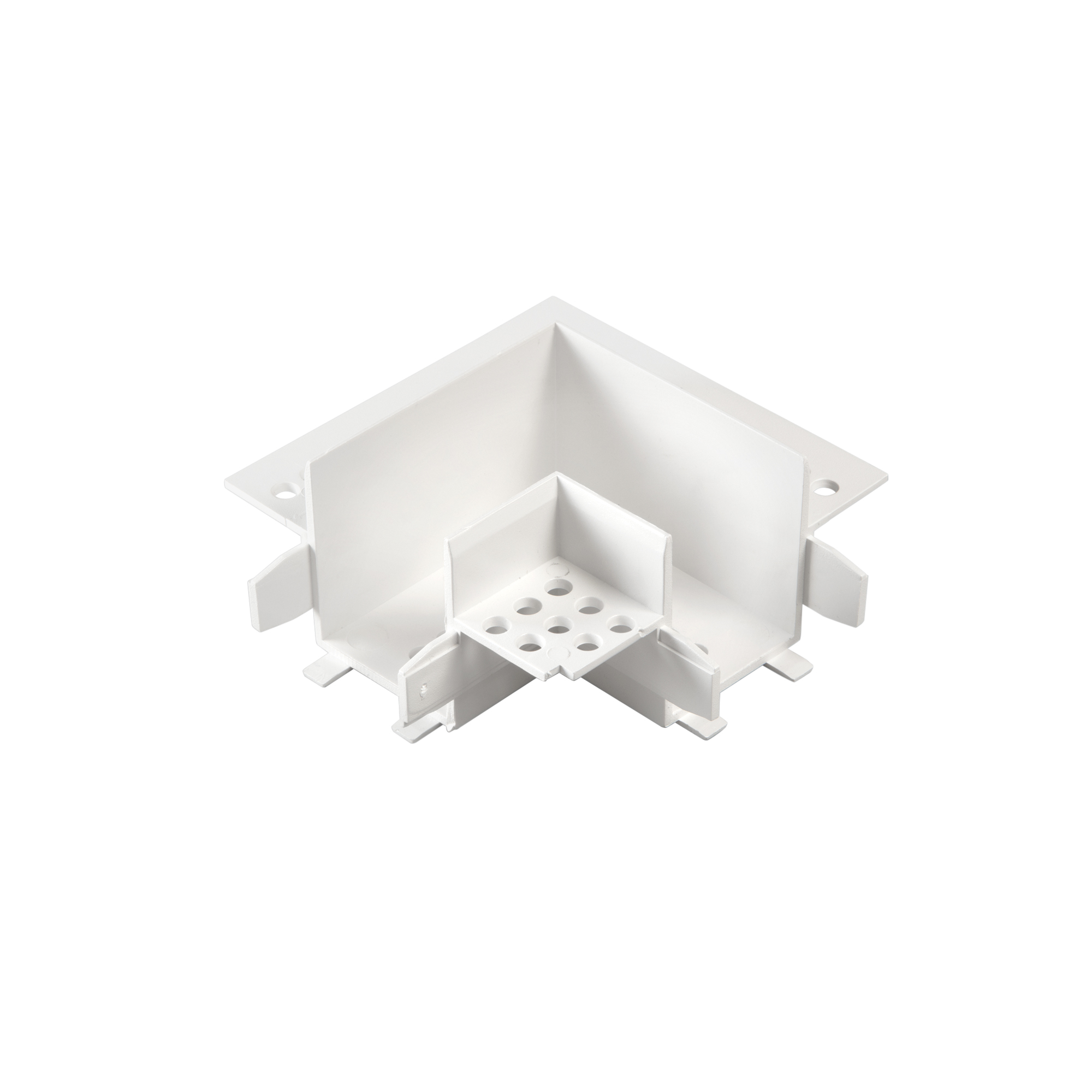 CONNETTORE ANGOLARE VERTICALE PER ALLOGGIO CON MONTAGGIO AD INCASSO A FILO BINARIO BERNINI 7,8X6,78X - Intec