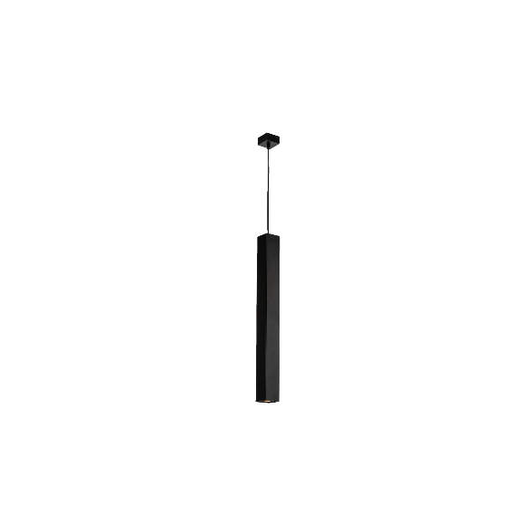 SOSPENSIONE FLUKE QUADRATA NERA 1XGU10 6X6X60CM - Luce Ambiente e Design