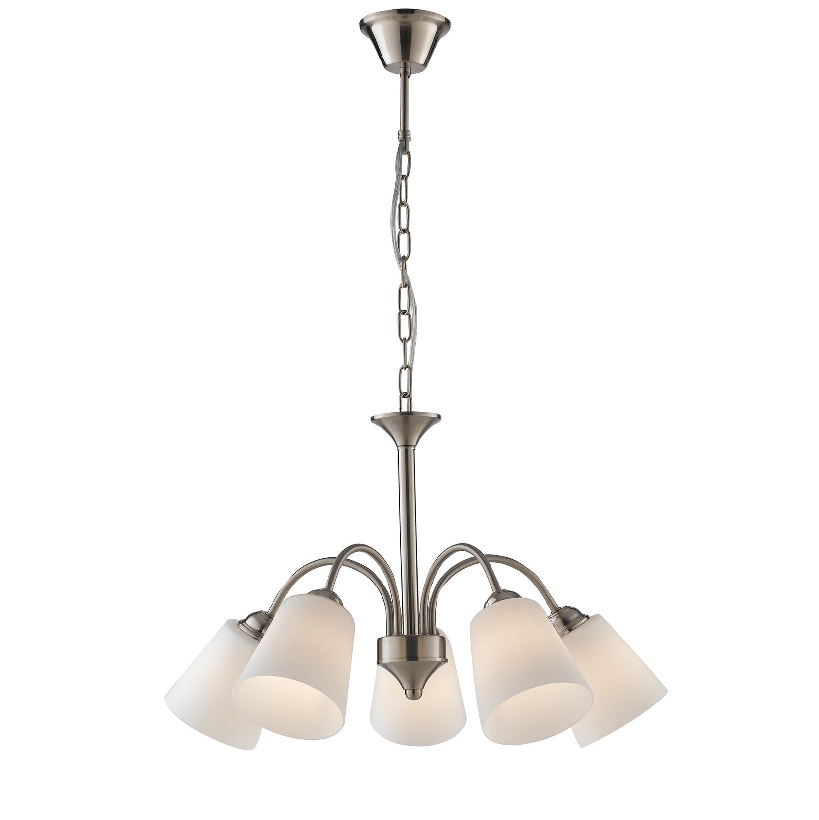 LAMPADARIO 1162 NICKEL 5XE14 60X88CM - Luce Ambiente e Design