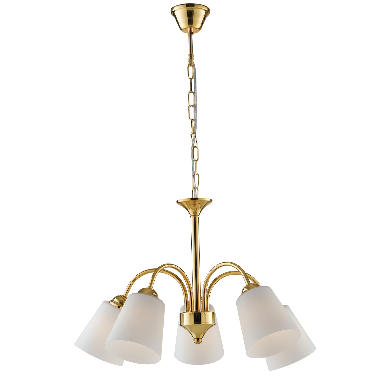 LAMPADARIO 1162 ORO 5XE14 60X88CM - Luce Ambiente e Design