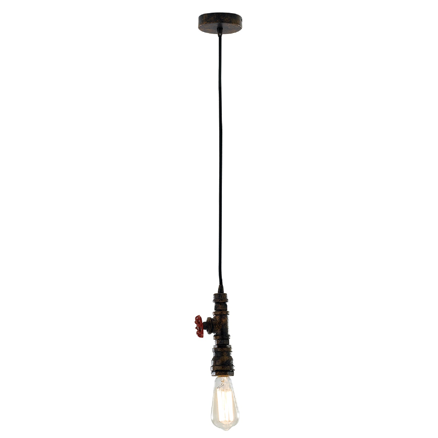 SOSPENSIONE AMARCORD RUGGINE 1XE27 12X120CM - Luce Ambiente e Design