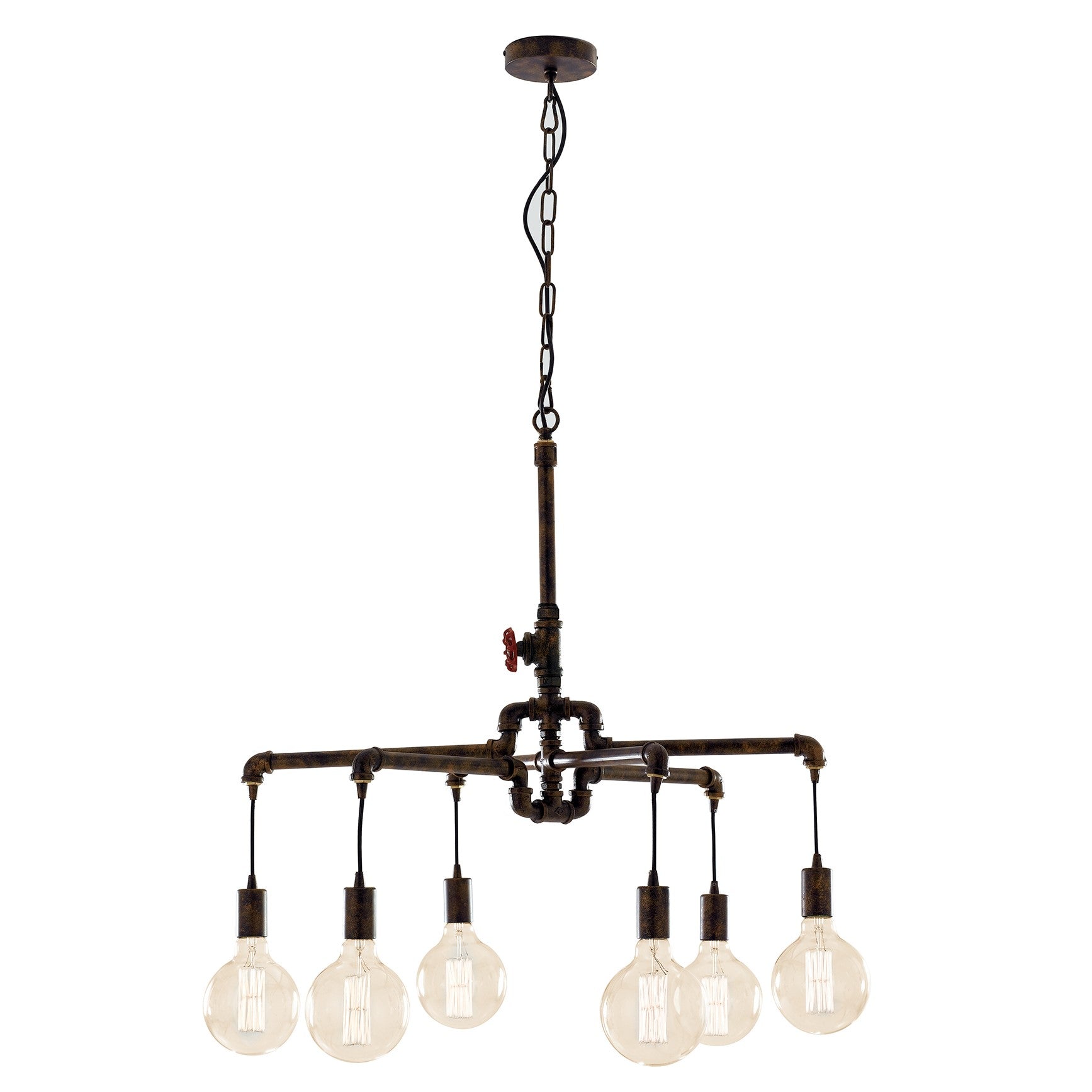 SOSPENSIONE AMARCORD RUGGINE 6XE27 71X146CM - Luce Ambiente e Design