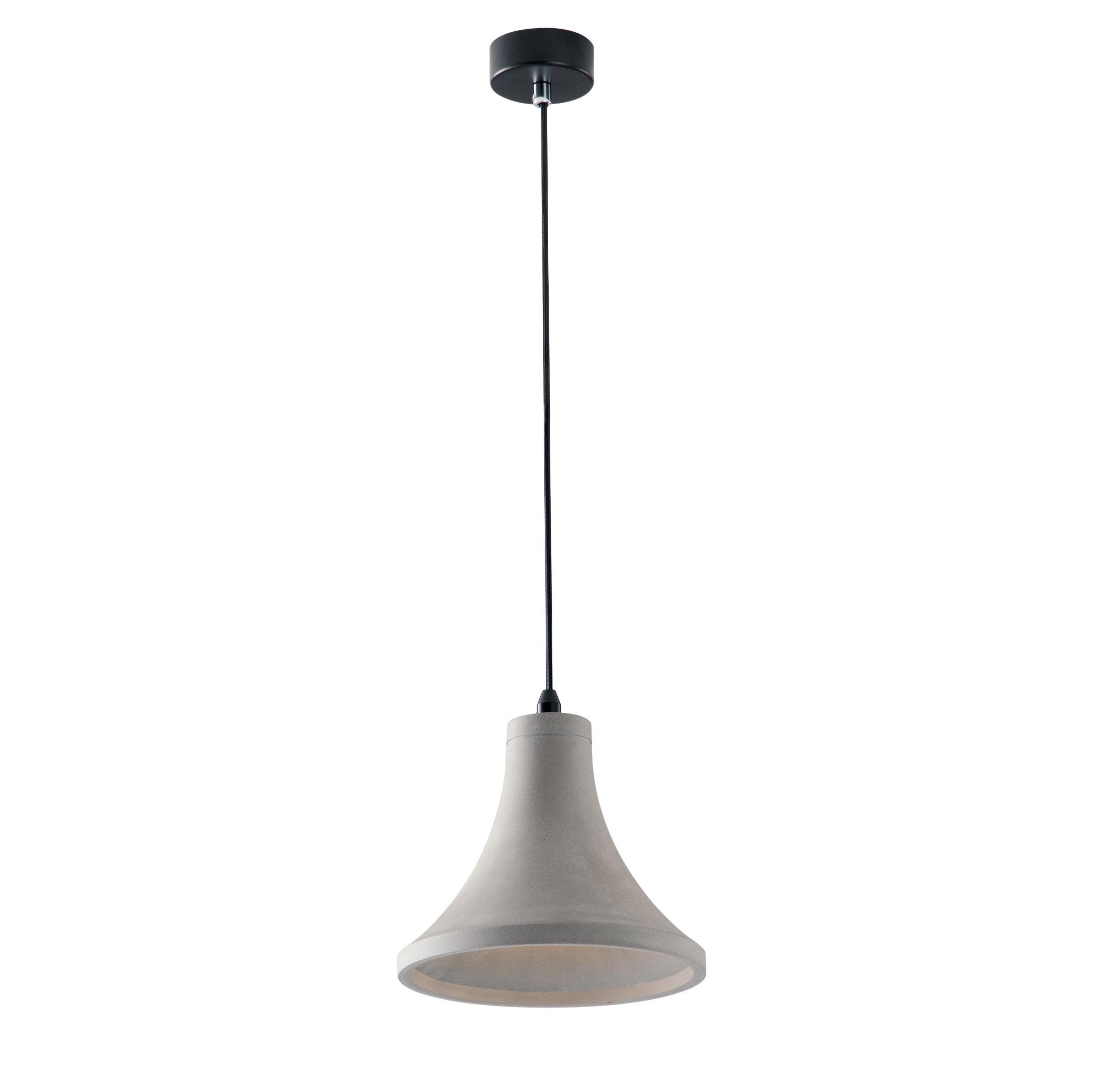 SOSPENSIONE ANDO FORMA GEOMETRICA GRIGIA 1XE27 22X150CM - Luce Ambiente e Design