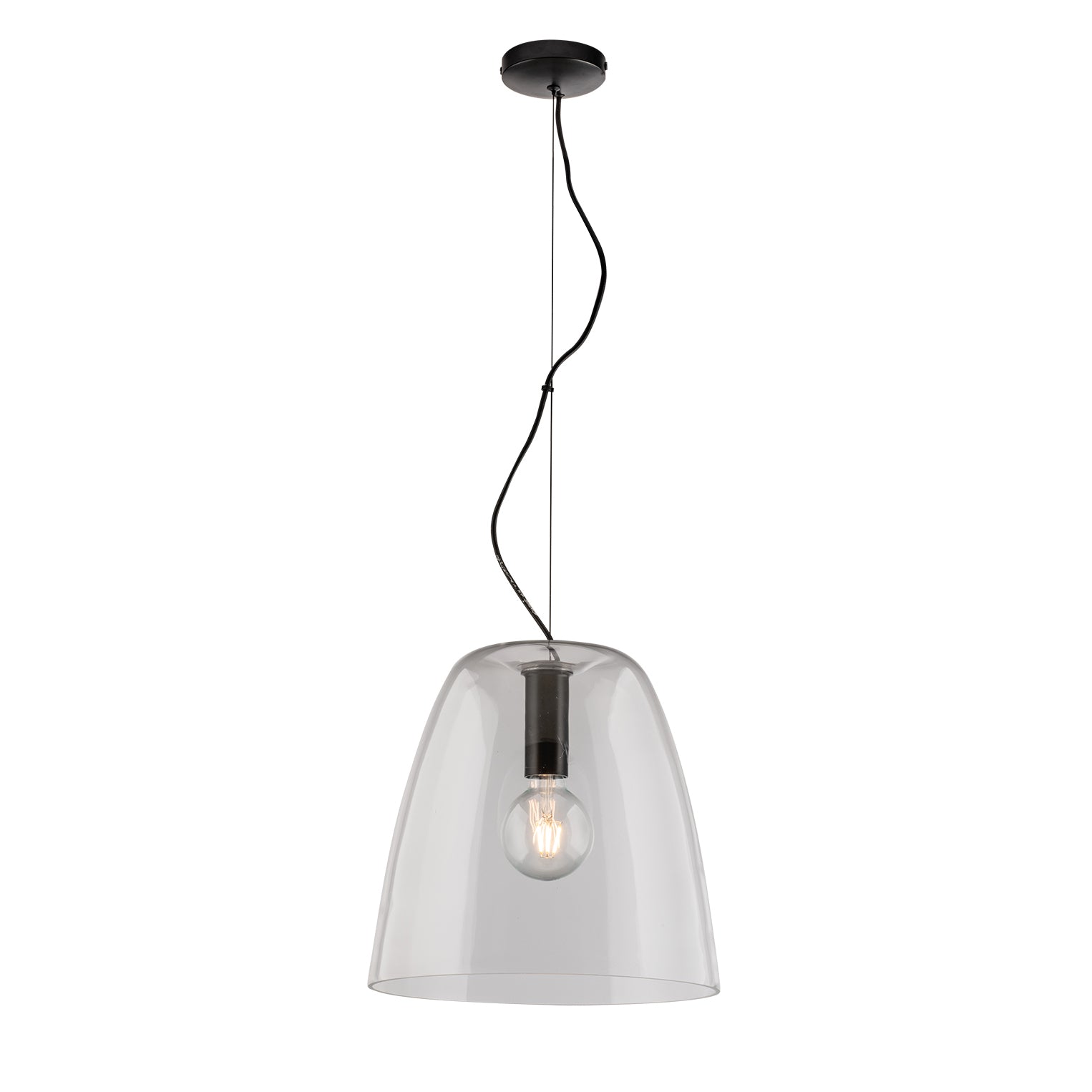 SOSPENSIONE ARES TRASPARENTE 1XE27 35X117CM - Luce Ambiente e Design